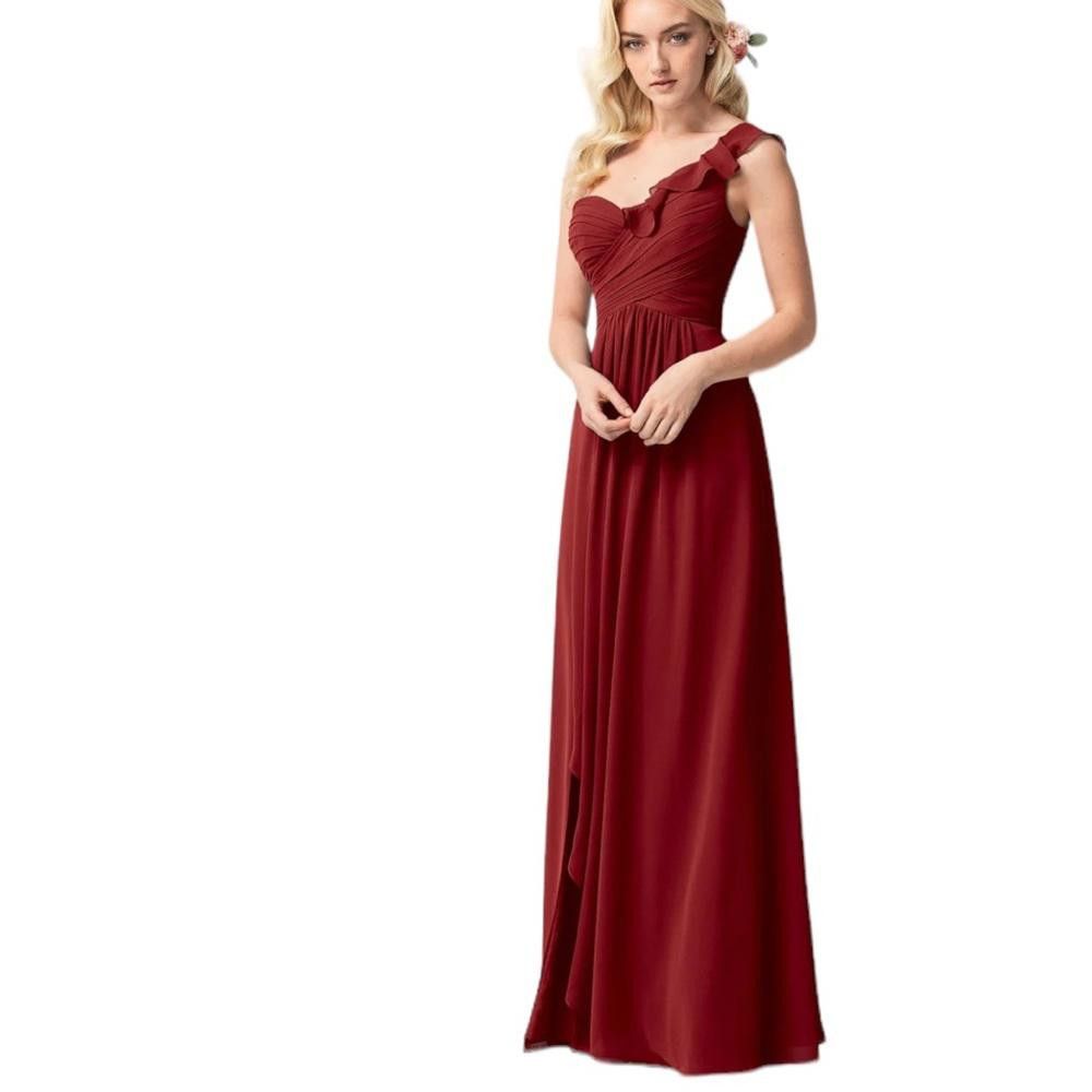 Other Wtoo l One Shoulder Bridesmaid Dress In Cranberry Size 6 Size M / US 6-8 / IT 42-44 - 7 Thumbnail