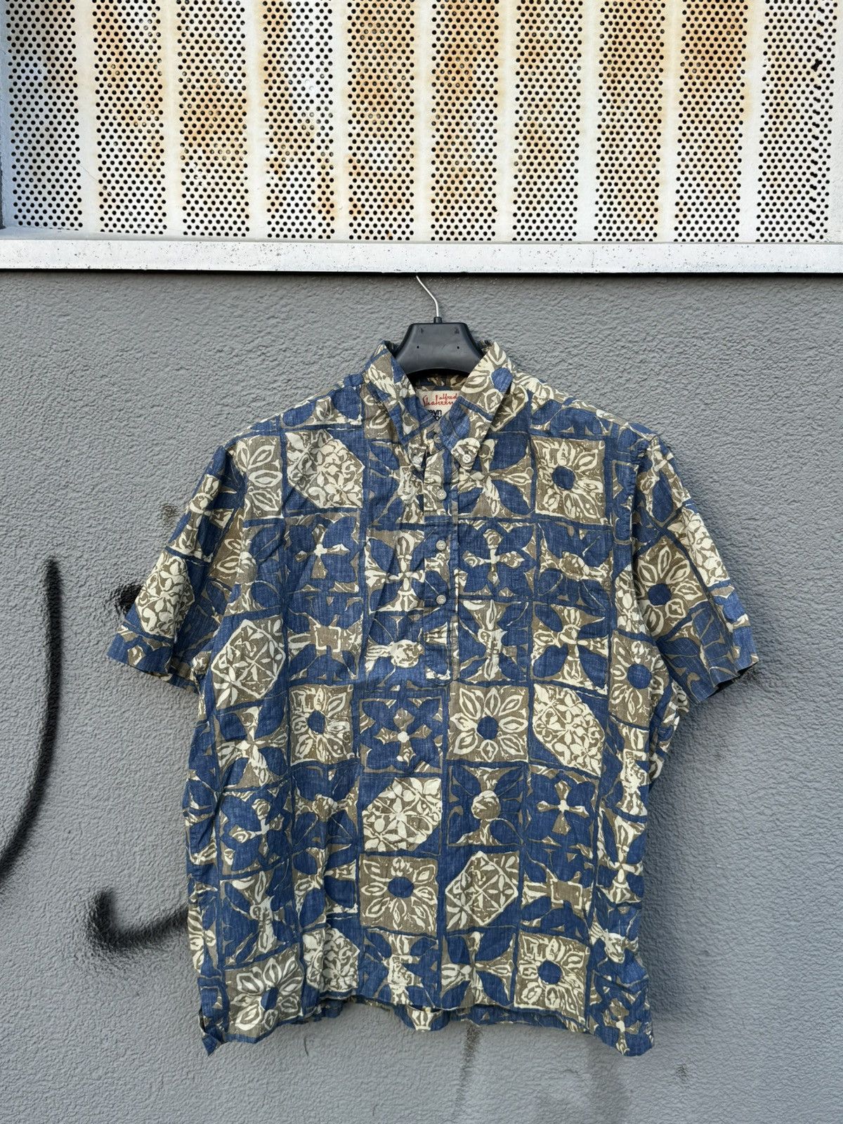 Reyn Spooner × Vintage RARE Reyn Spooner 1/4 Shirt XL Alfred Shaheen Pareau Aloha Size US XL / EU 56 / 4 - 1 Thumbnail