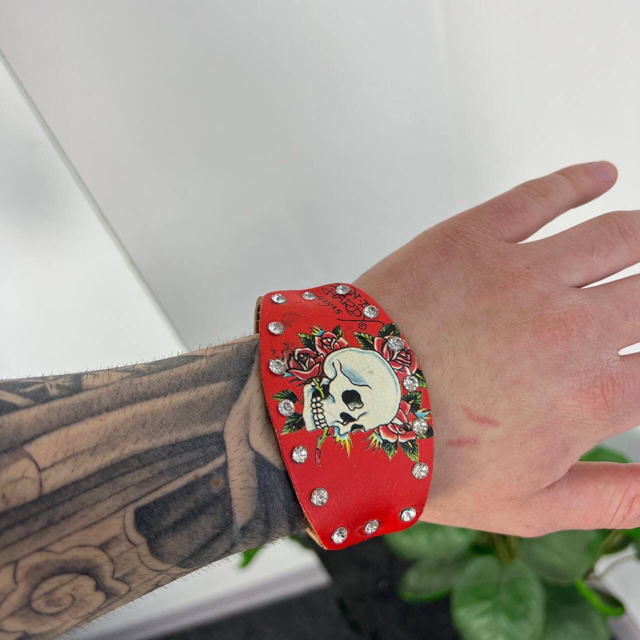 Ed Hardy Vintage Y2k Ed Hardy Leather Bracelet Skull Size ONE SIZE - 1 Thumbnail