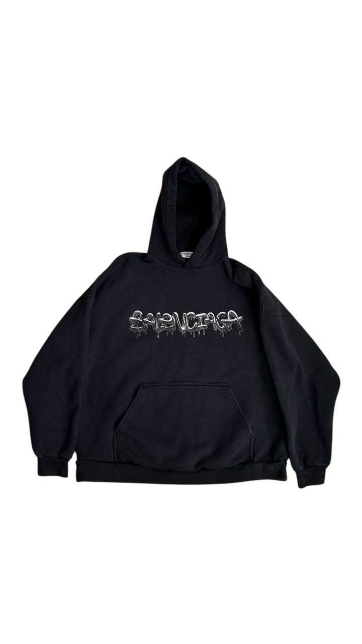 BALENCIAGA　SLIME HOODIE WIDE FIT Balenciaga 'Black' Slime Hoodie Wide Fit Full Review - YouTube