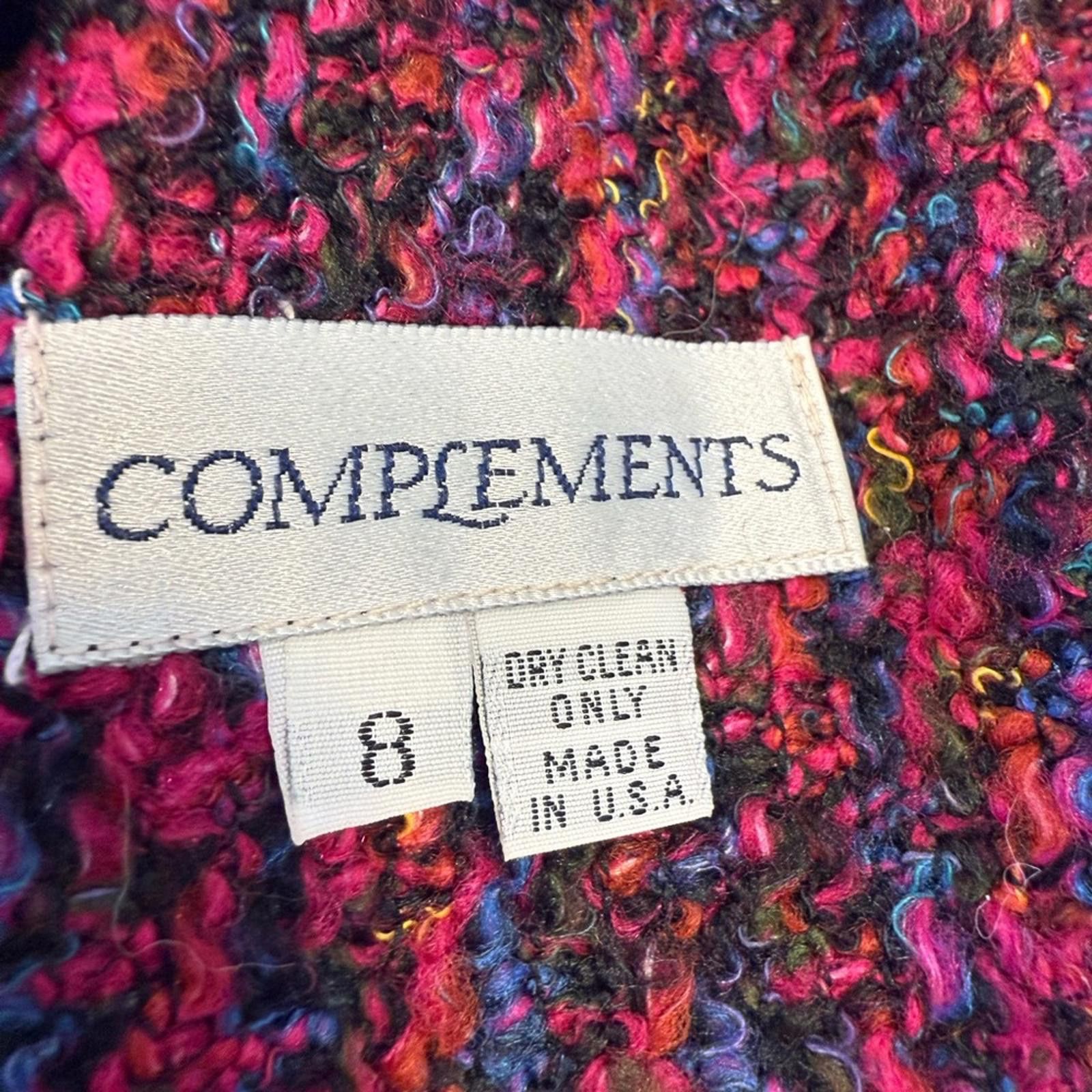 Other Complements knit blazer textured multicolored pockets SZ 8 Size M / US 6-8 / IT 42-44 - 6 Thumbnail