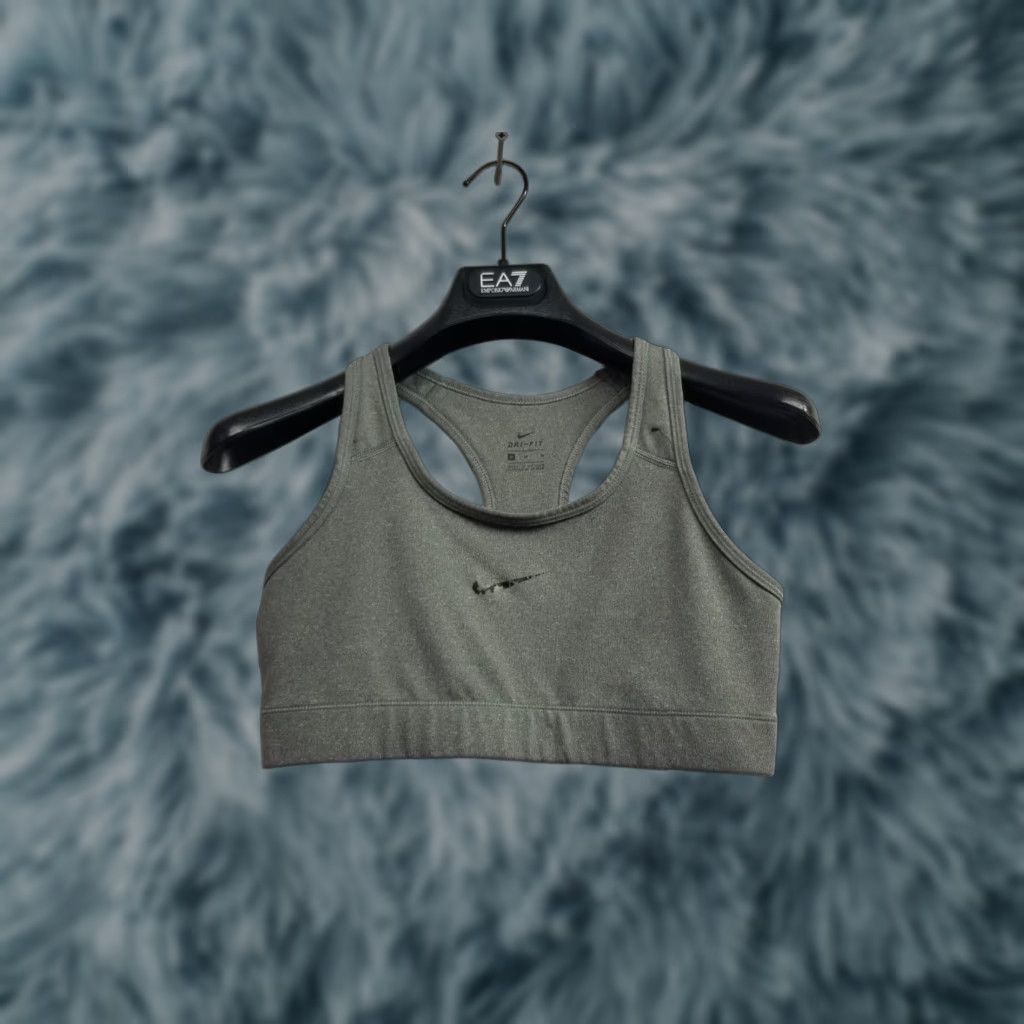 Nike Nike Pro Sports Bra Womens M Gray Wireless Medium Support Yoga Athletic Size ONE SIZE - 1 Thumbnail