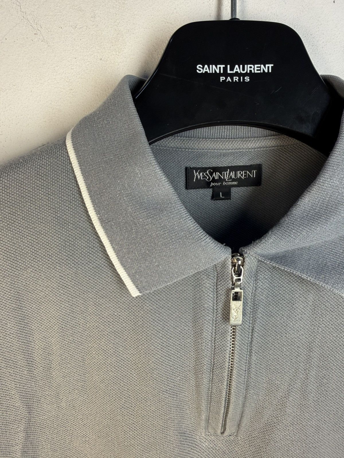 Yves Saint Laurent 90s YSL Polo Super Soft Button Up T-Shirt Vintage Shirt y2k Size US L / EU 52-54 / 3 - 13 Thumbnail
