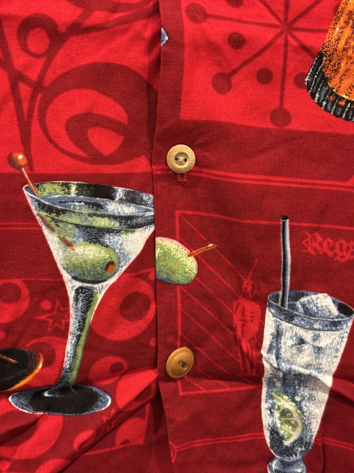 Vintage Vintage Paradise Found Happy Hour Cocktail Hawaiian Shirt XL Size US XL / EU 56 / 4 - 3 Thumbnail