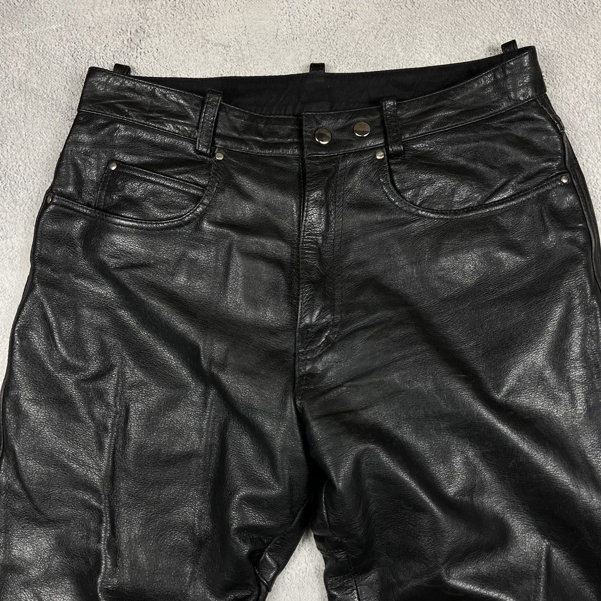 Leather Vintage Echtes Leder 90`s Distressed y2k leather pants Size US 35 - 3 Thumbnail