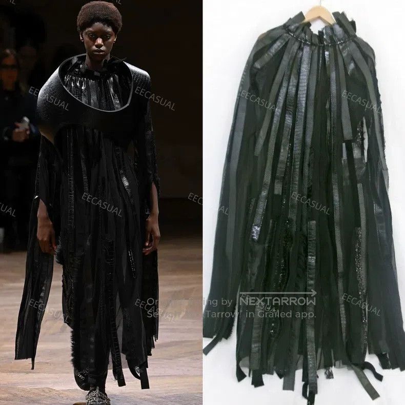Other Comme Des Garcons Black multi-material drape dress Size XS / US 0-2 / IT 36-38 - 1 Thumbnail