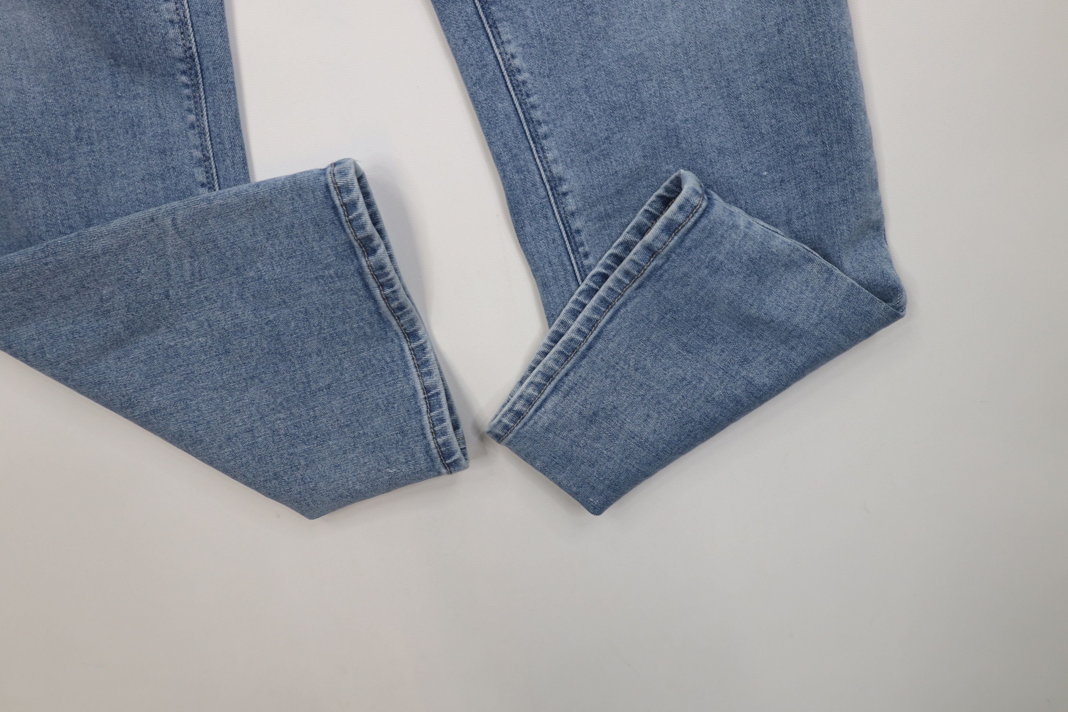 Vintage Hudson Jeans Faded Stretch Straight Leg Denim Jeans Icy Blue Size 34" / US 12 / IT 48 - 5 Thumbnail