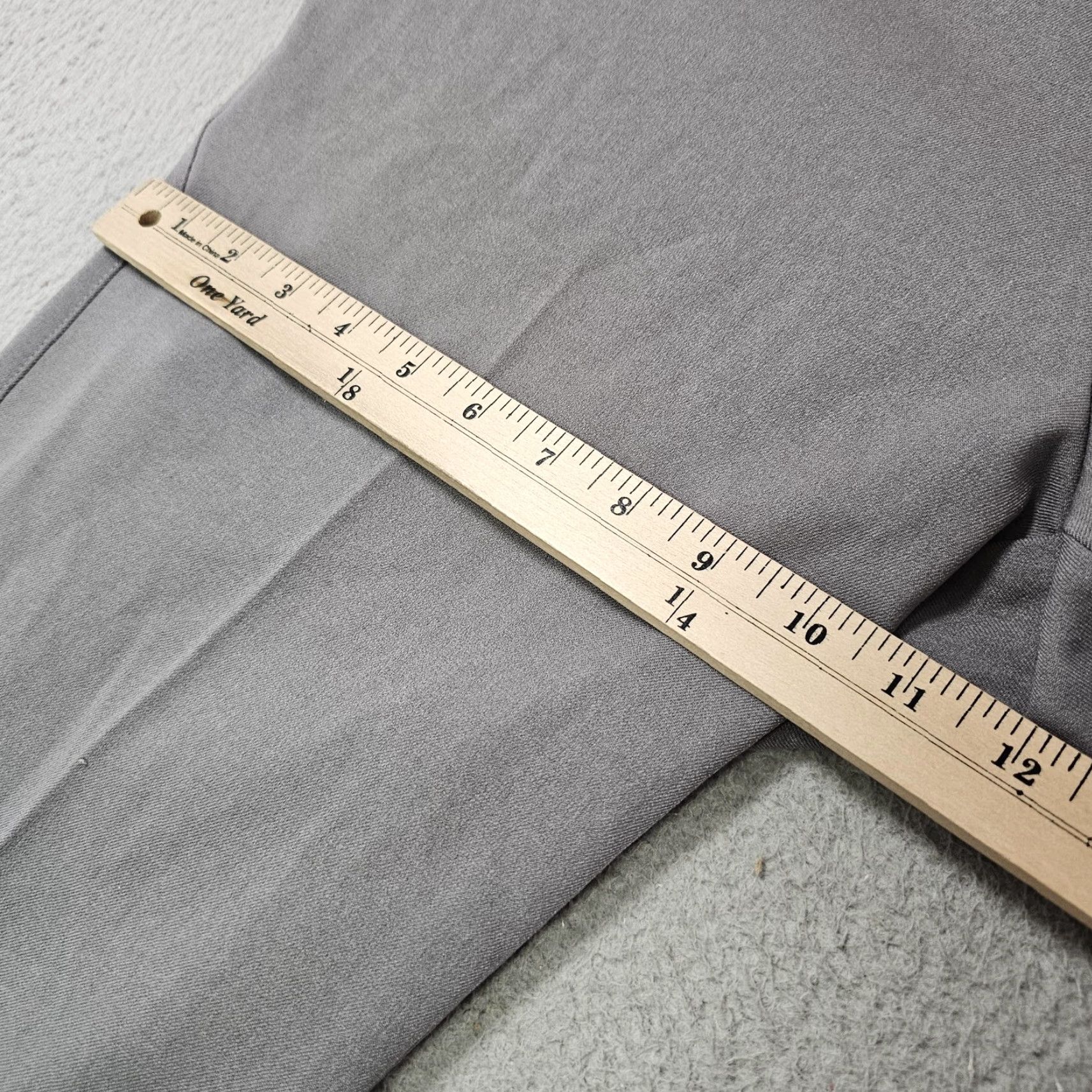 Peter Millar Peter Millar Dress Pants Mens 34x30 Gray Crown Sport Flat Front Pockets Slim Straight Logo 100% Polyester Business Casual Size US 34 / EU 50 - 4 Thumbnail