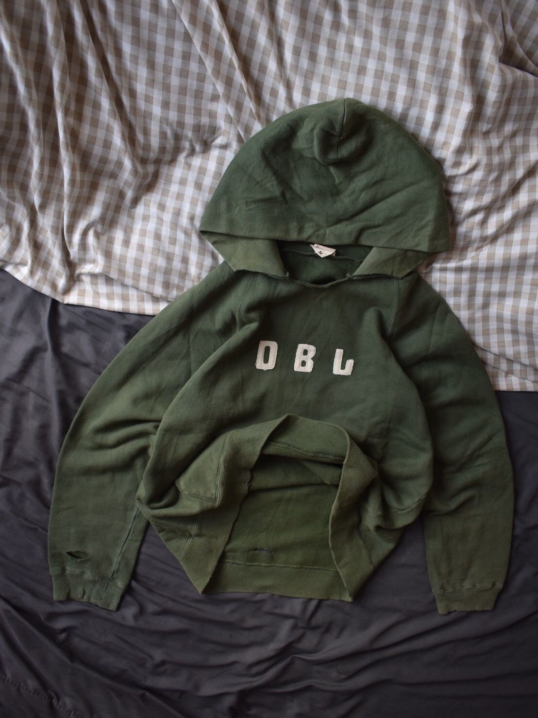Beauty Beast × Japanese Brand Faded Green Double Name Distressed Hoodie Size US M / EU 48-50 / 2 - 6 Thumbnail