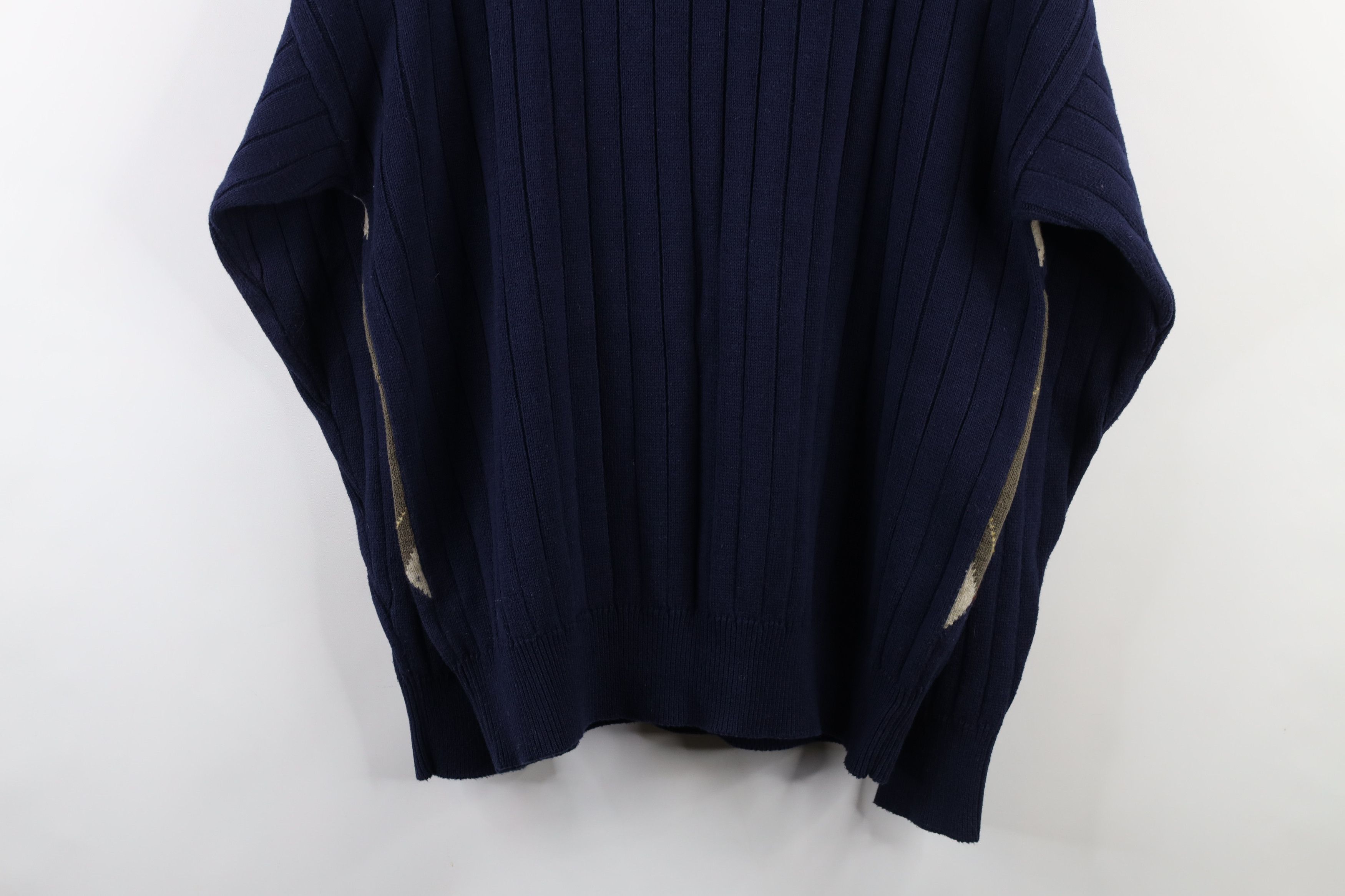 Nautica Vintage 90s Nautica Diamond Knit Henley Sweater Cotton Size US XL / EU 56 / 4 - 10 Thumbnail