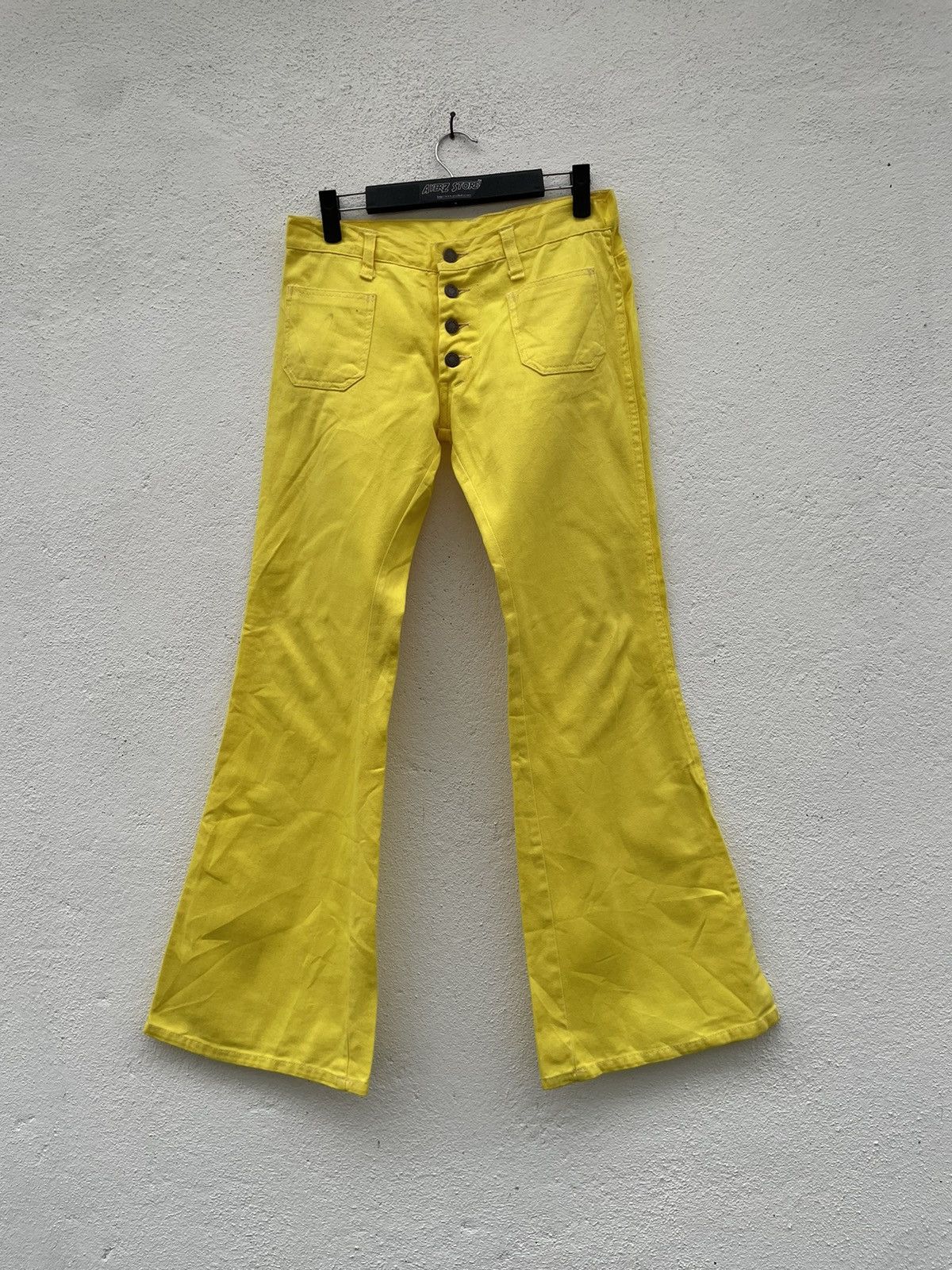 Japanese Brand Vintage Flare Big Vale Jeans Fashion Yellow Size US 30 / EU 46 - 8 Thumbnail