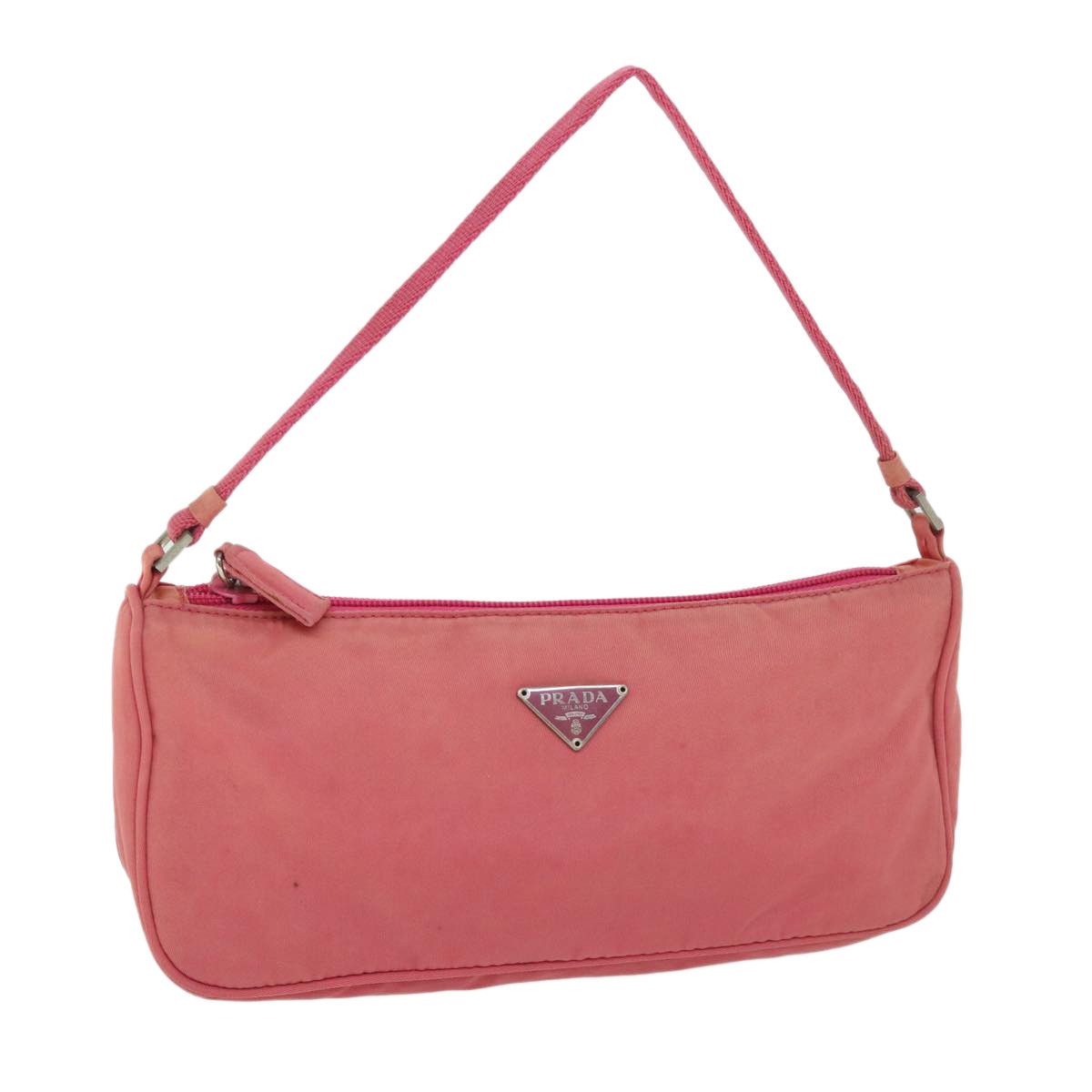 image of Prada Accessory Pouch Nylon Pink Auth 54784, Women's