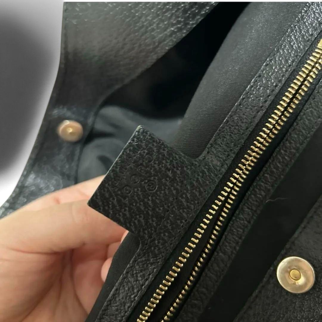 Gucci Gucci - Canvas Tote Handbag Shoulder Bag Monogram Black Size ONE SIZE - 5 Thumbnail