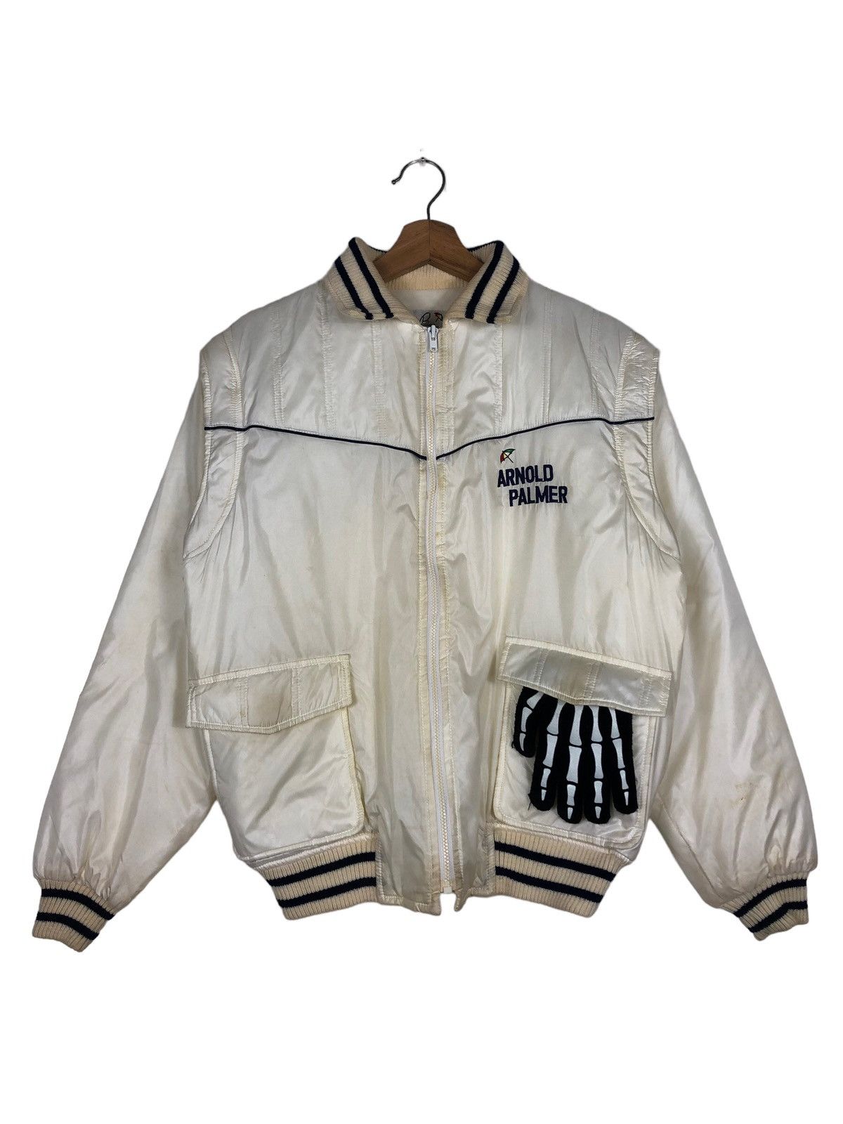 Japanese Brand 🔥90’s Vintage Bomber Jacket Quilted Arnold Palmer Japan Size US M / EU 48-50 / 2 - 1 Thumbnail