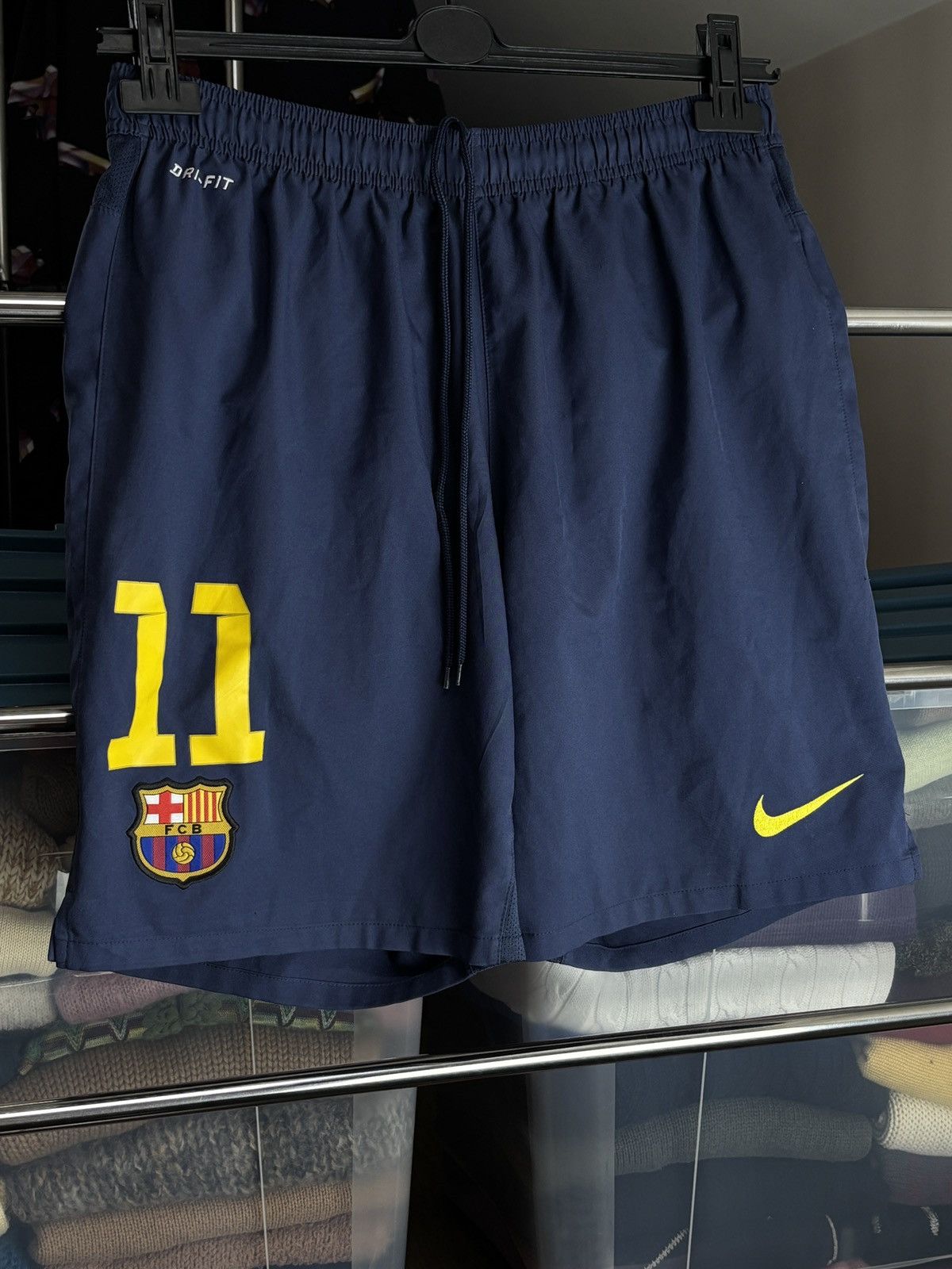 Nike Nike FC Barcelona FCB Swoosh Dri-Fit Shorts Size US 36 / EU 52 - 2 Thumbnail