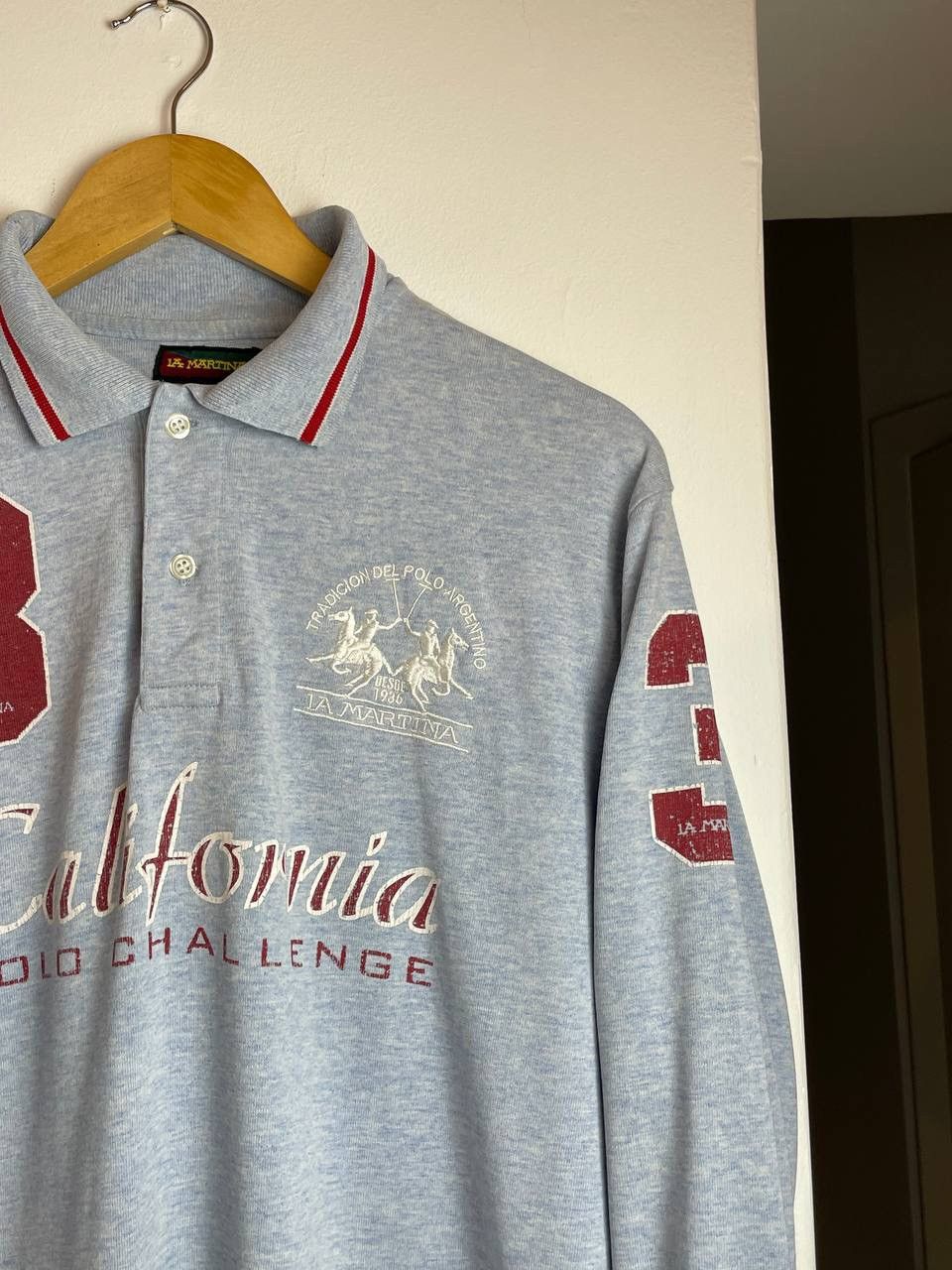 La Martina × Polo Ralph Lauren × Vintage La Martina Rugby Sweatshirt Vintage Center Pony RRL Styl Y2K Size US L / EU 52-54 / 3 - 4 Thumbnail