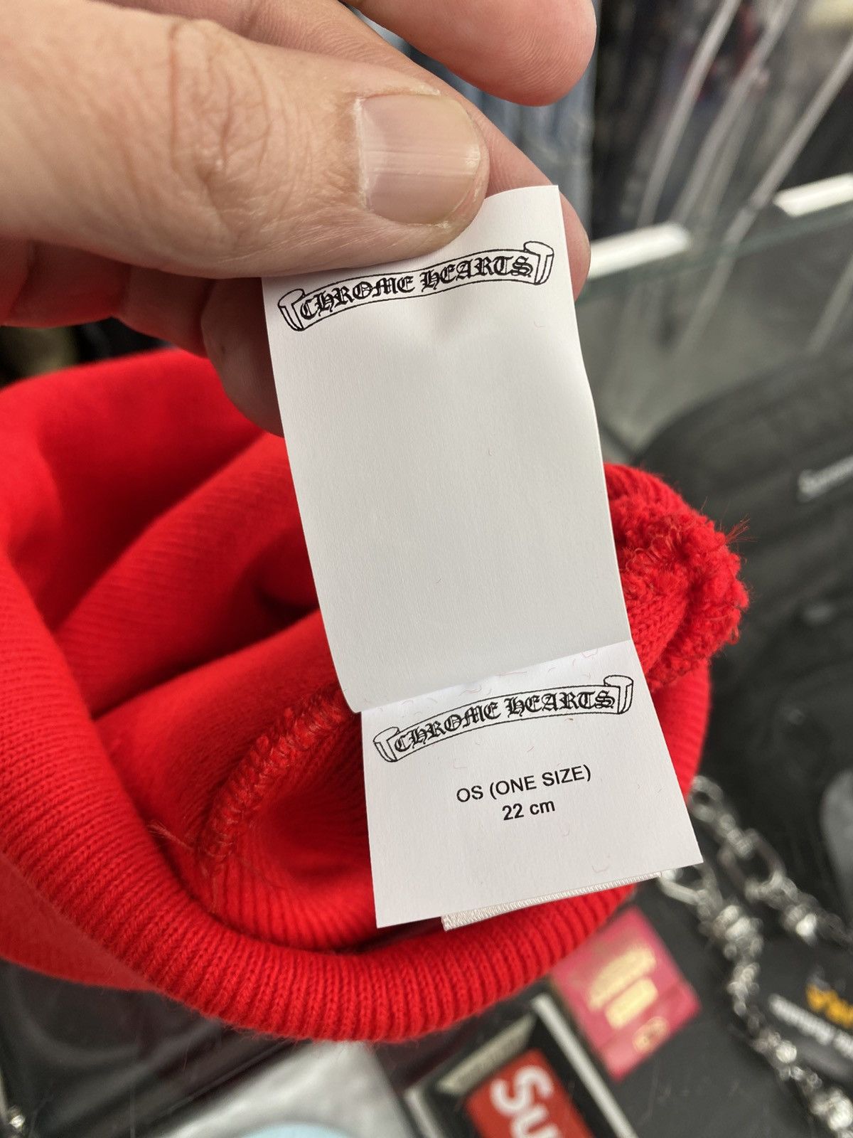 Chrome Hearts Chrome hearts ch beanie scroll red online exclusive Size ONE SIZE - 6 Thumbnail