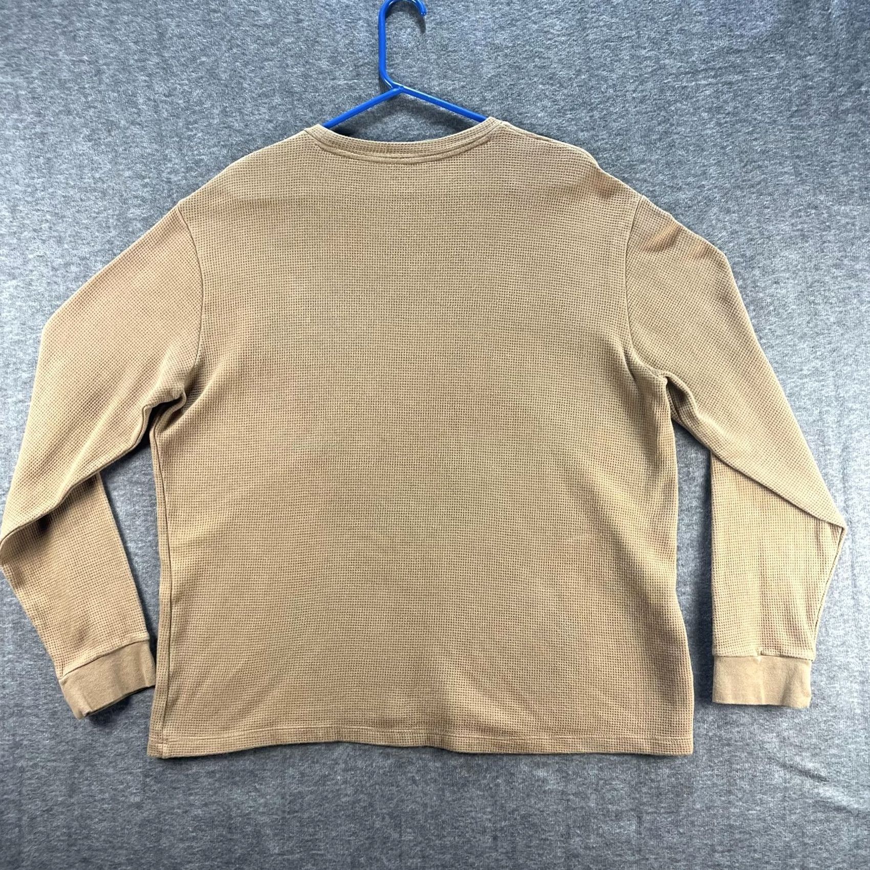 Lacoste Lacoste Shirt Mens 2XL Brown Tan Waffle Thermal Long Sleeve Sleepwear TH9688 Size US XXL / EU 58 / 5 - 3 Thumbnail