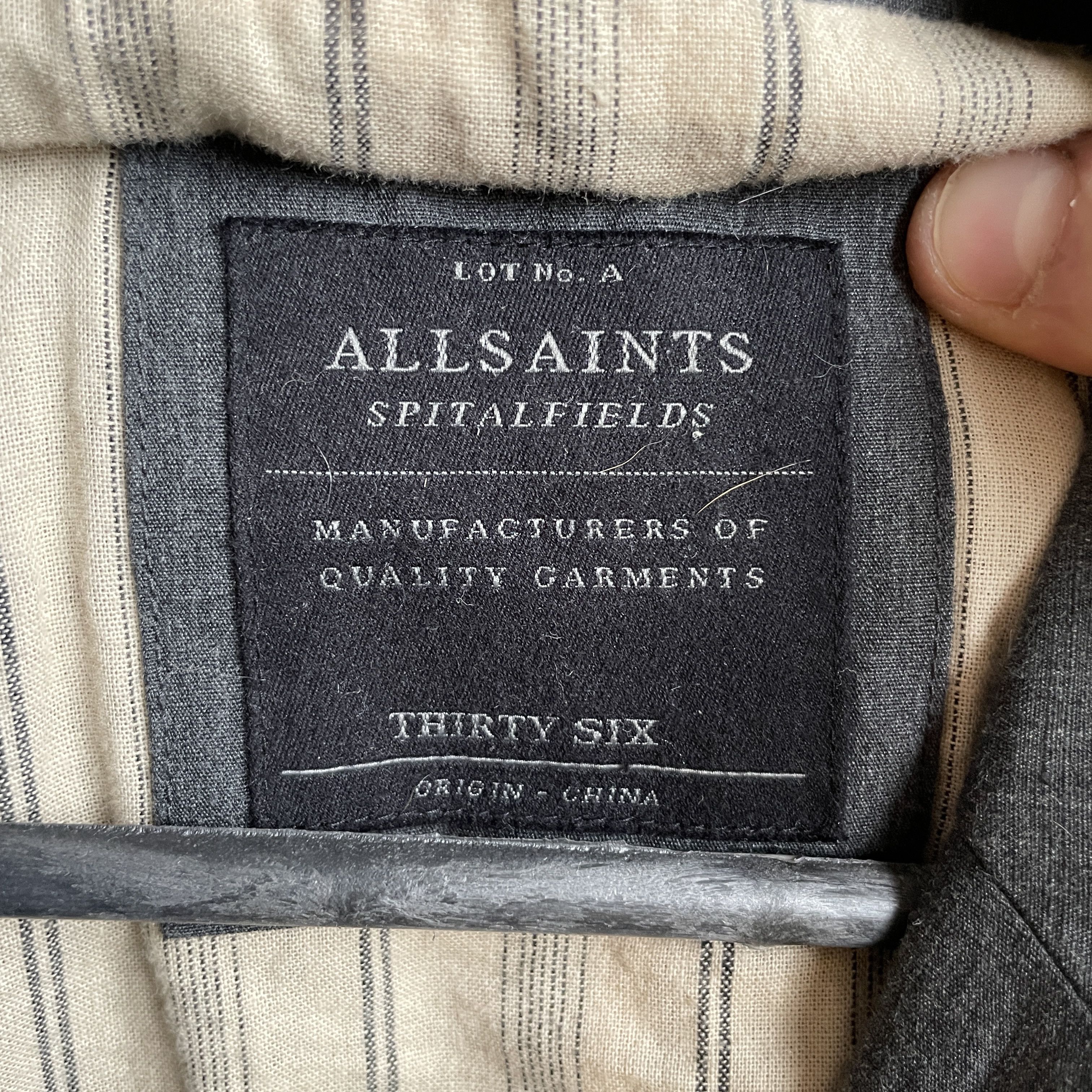 Allsaints Allsaints Ballast Charge Cotton/Linen Half Lined Blazer Size 36R - 7 Thumbnail