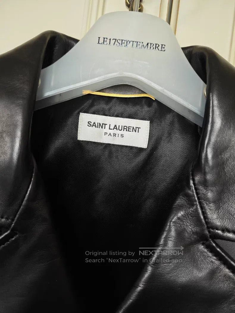 Saint Laurent Paris Saint Laurent Paris Black motorcycle leather jacket Size M / US 6-8 / IT 42-44 - 3 Thumbnail