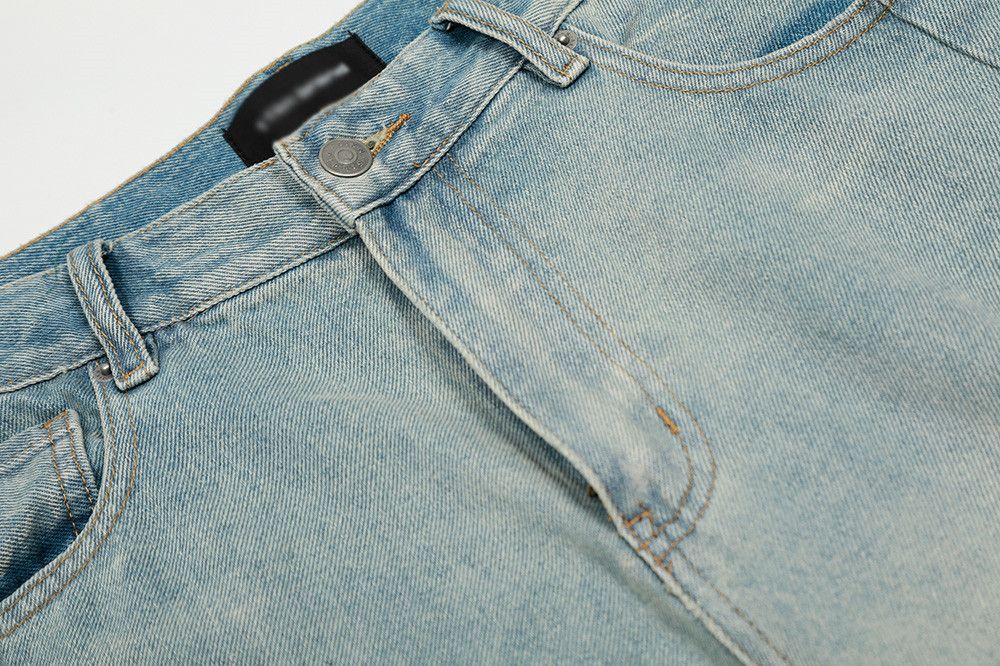 Vintage Men's loose punk washed ripped straight jeans Size US 32 / EU 48 - 3 Thumbnail