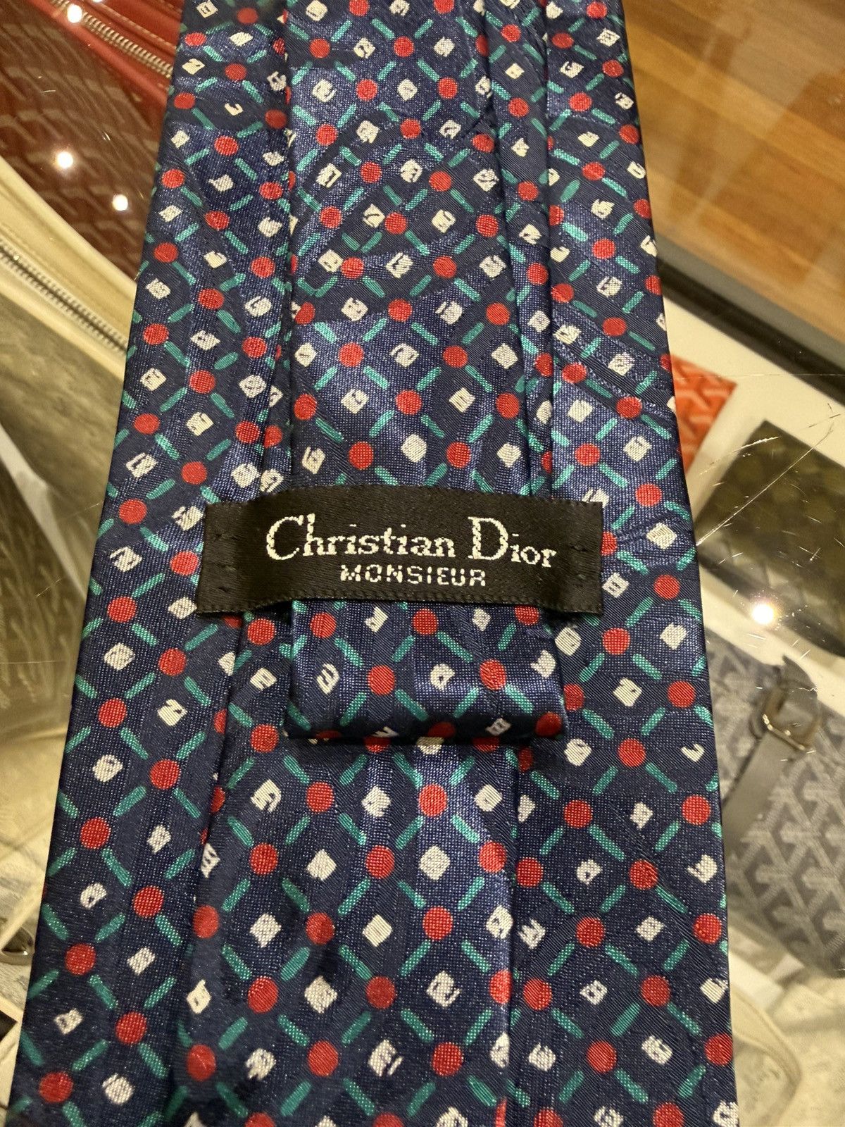 Christian Dior Monsieur Dior Monsieur Polkadot Silk Tie Size ONE SIZE - 2 Thumbnail