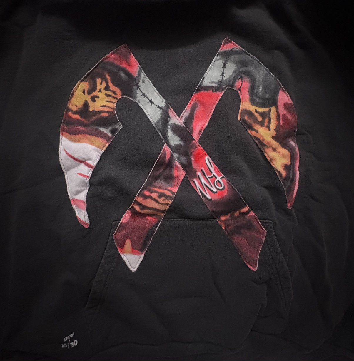 Warren Lotas Warren Lotas “Love” Crossed Scythe Pullover Vintage Hoodie Size US XXL / EU 58 / 5 - 6 Thumbnail