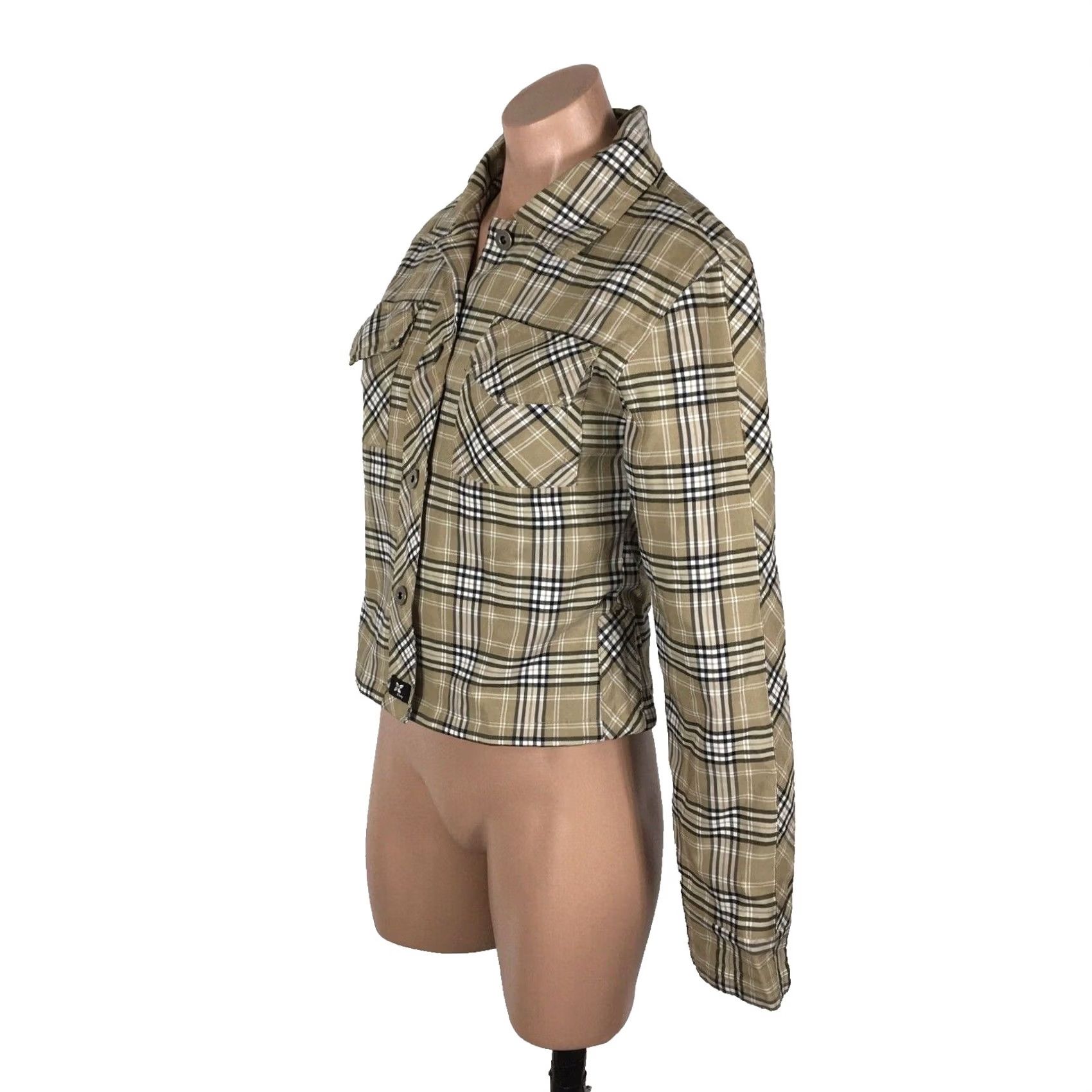 Vintage 90s Rusty Jacket Women Small Plaid Quilted Lined Button Up Stud Pocket Y2K, Women's — image 6 of 6