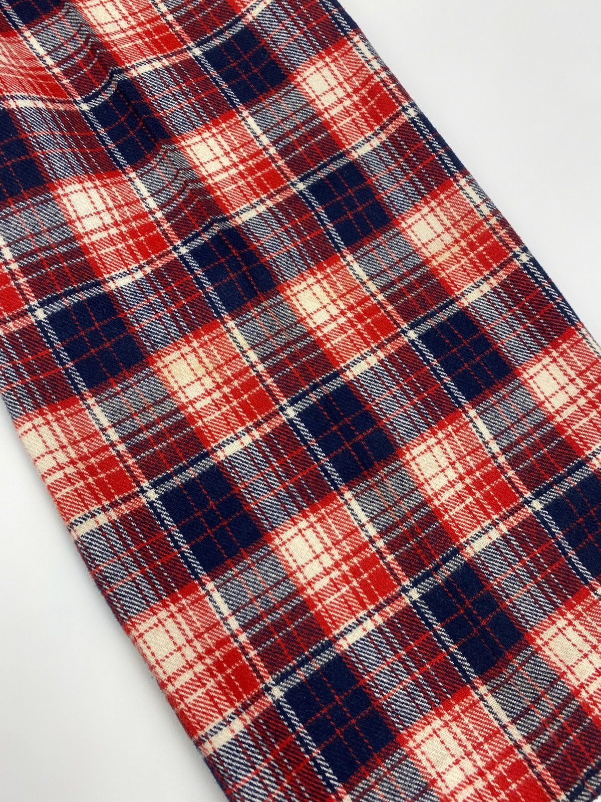 Vintage 1970’s Vintage Penthouse Wool Red Tartan Check Wide Trousers Size US 32 / EU 48 - 13 Thumbnail