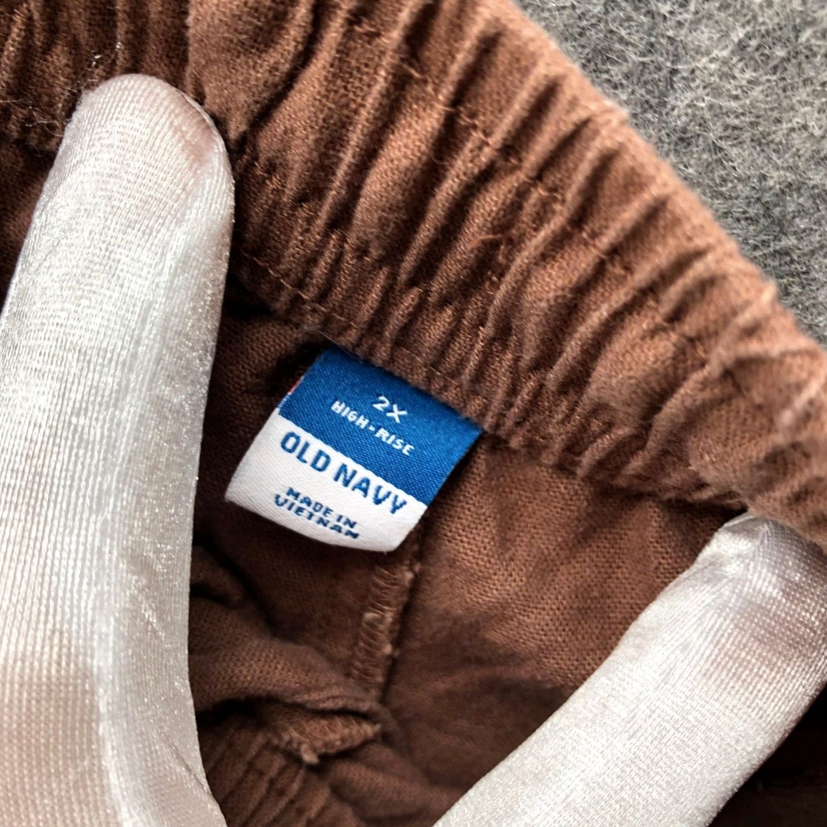 Old Navy Old Navy High Rise Linen Blend Shorts Womens 2X Brown Pull On Relaxed 3'' Size 40" / US 18 - 3 Thumbnail