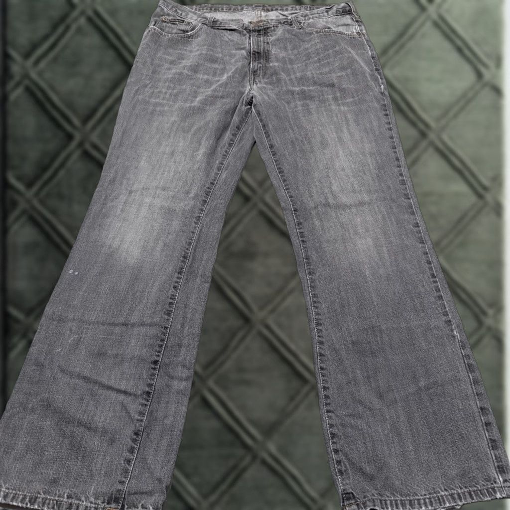 Calvin Klein Calvin Klein Jeans Men Gray Denim Mid Rise Classic Straight Zip Jeans 38 Velcro? Size US 38 / EU 54 - 1 Thumbnail