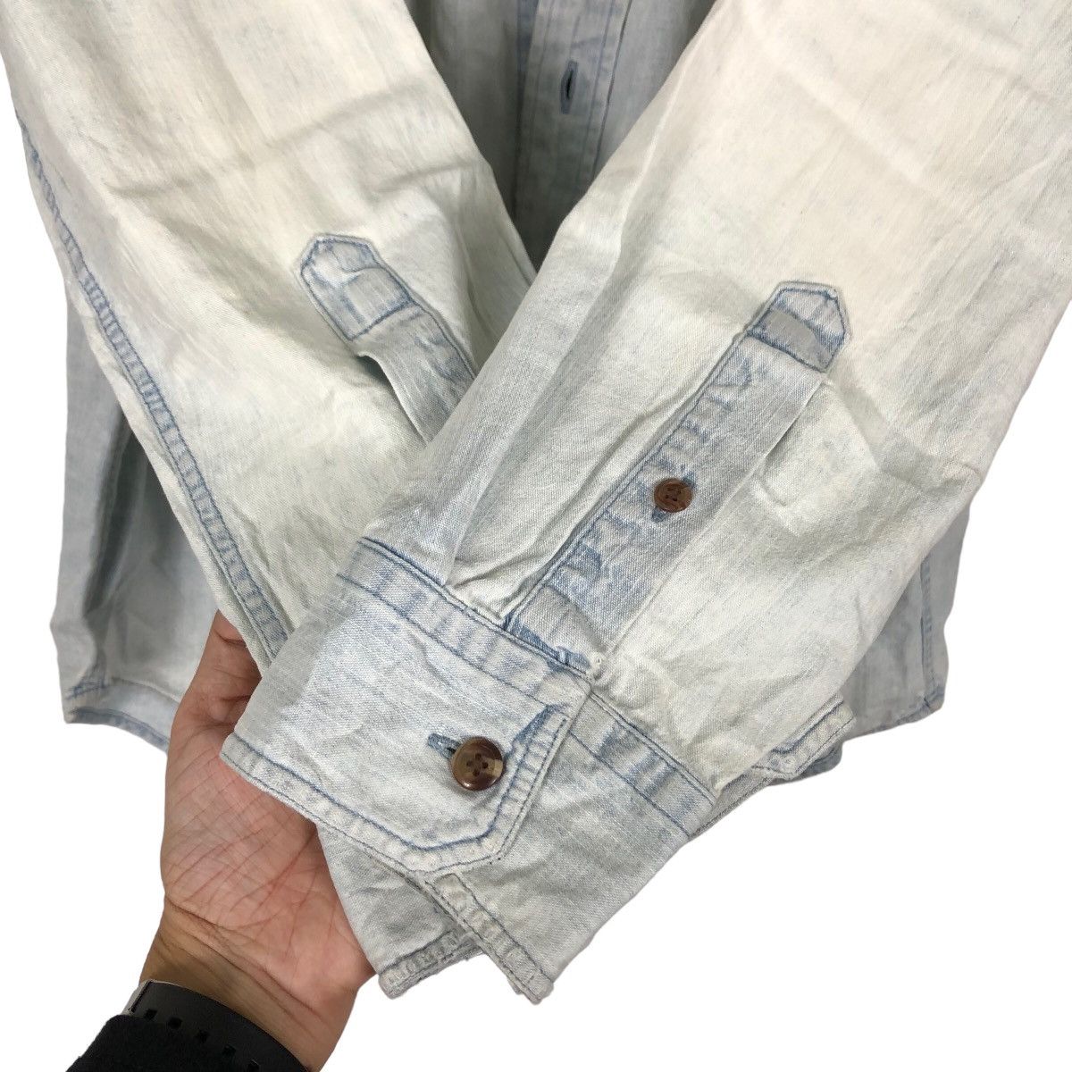 Japanese Brand 🔥90’s Vintage Chambray Shirts Chaps Denim Size US L / EU 52-54 / 3 - 12 Thumbnail