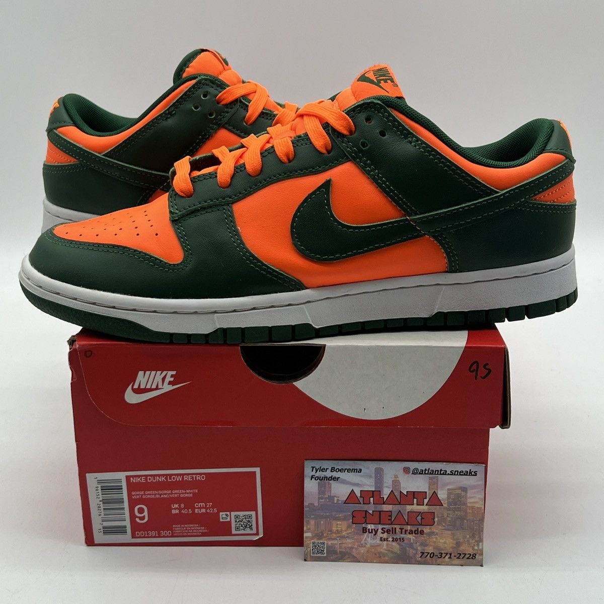 Nike dunk low Miami Hurricanes