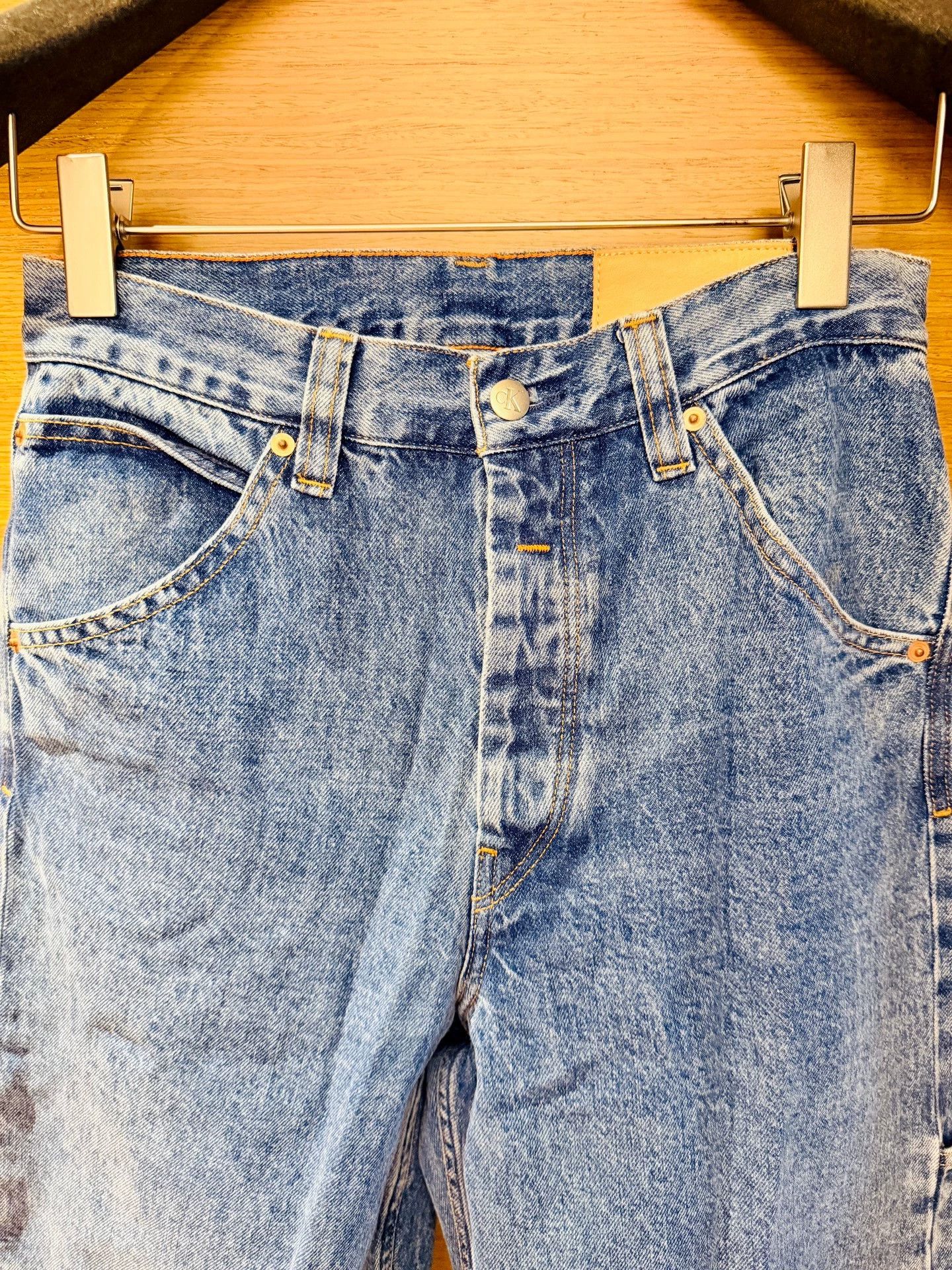 Calvin Klein Heron Preston for Calvin Klein Washed Denim Loggers Size US 30 / EU 46 - 2 Thumbnail