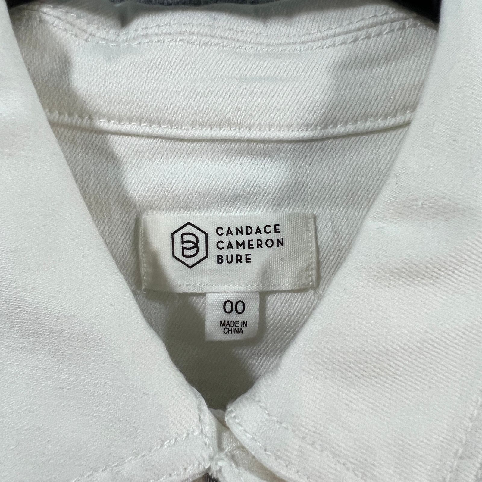 Other Candace Cameron Bure Puff-Sleeve White Denim Size XXS / US 00 / IT 34 - 3 Thumbnail