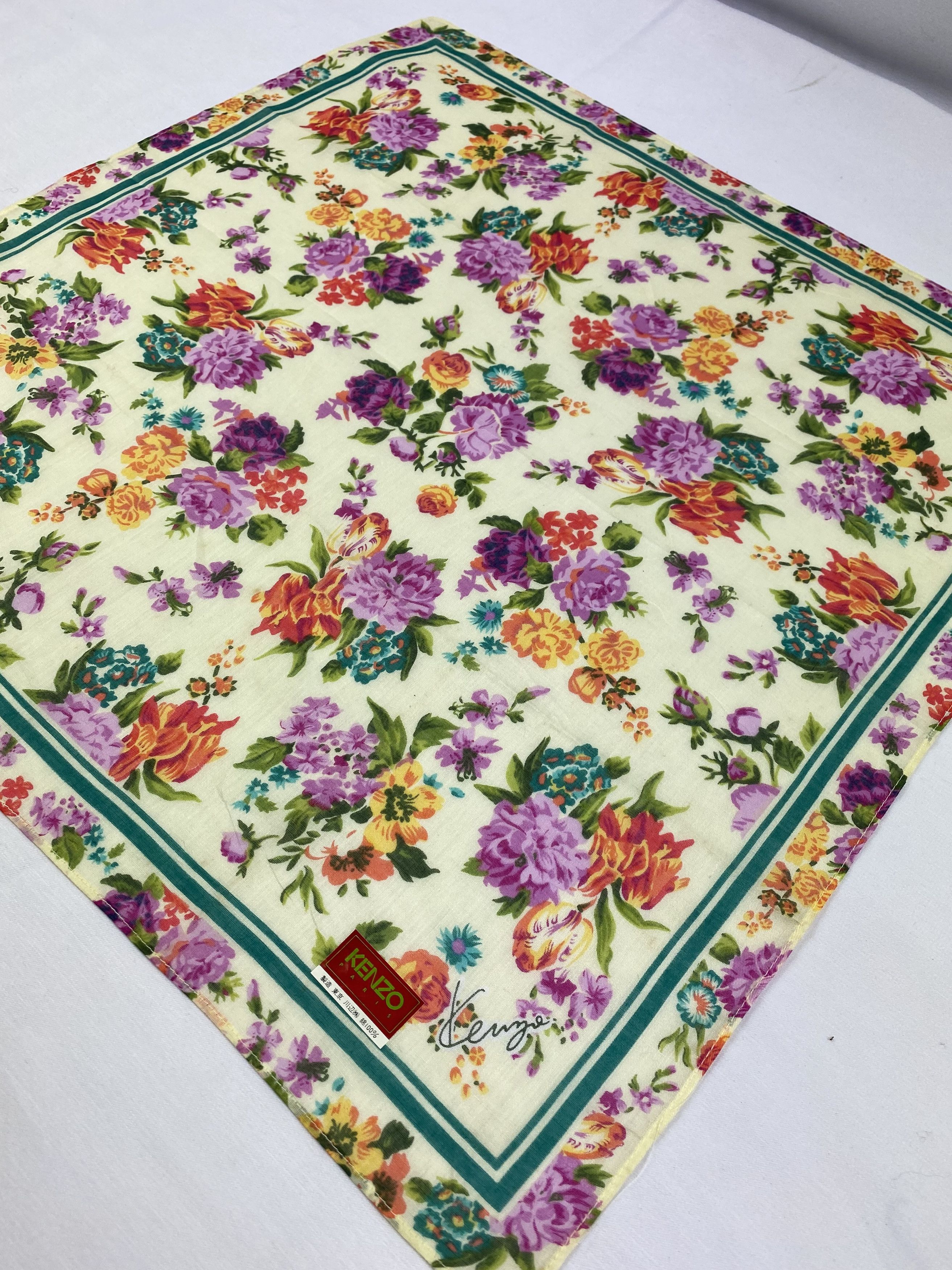 Kenzo × Vintage Kenzo Handkerchief / Bandana / Neckerchief Size ONE SIZE - 4 Thumbnail