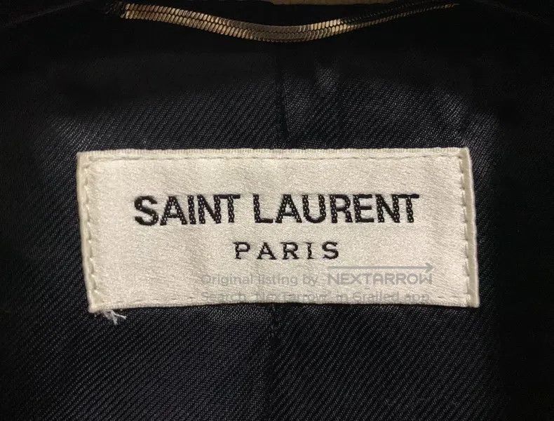 Saint Laurent Paris Saint Laurent Paris White Wool Blend Leather Baseball Jack Size US L / EU 52-54 / 3 - 3 Thumbnail