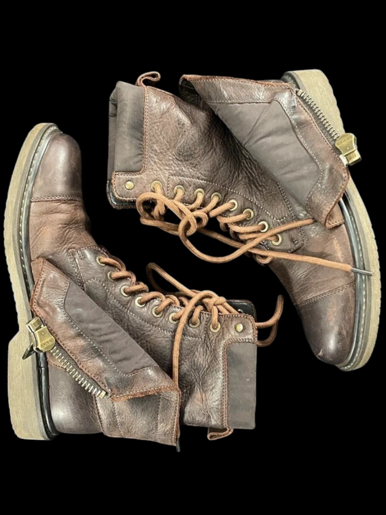Dirk Bikkembergs Dirk Bikkembergs Double Layer Leather Combat Boots Size US 8 / IT 38 - 1 Thumbnail
