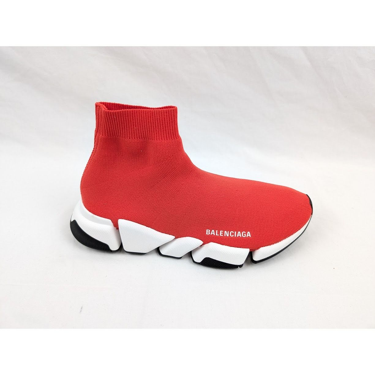Balenciaga o1rshd1 New Recycled Speed 2.0 Low-Top Sneakers in Red/White Size US 8 / EU 41 - 1 Thumbnail
