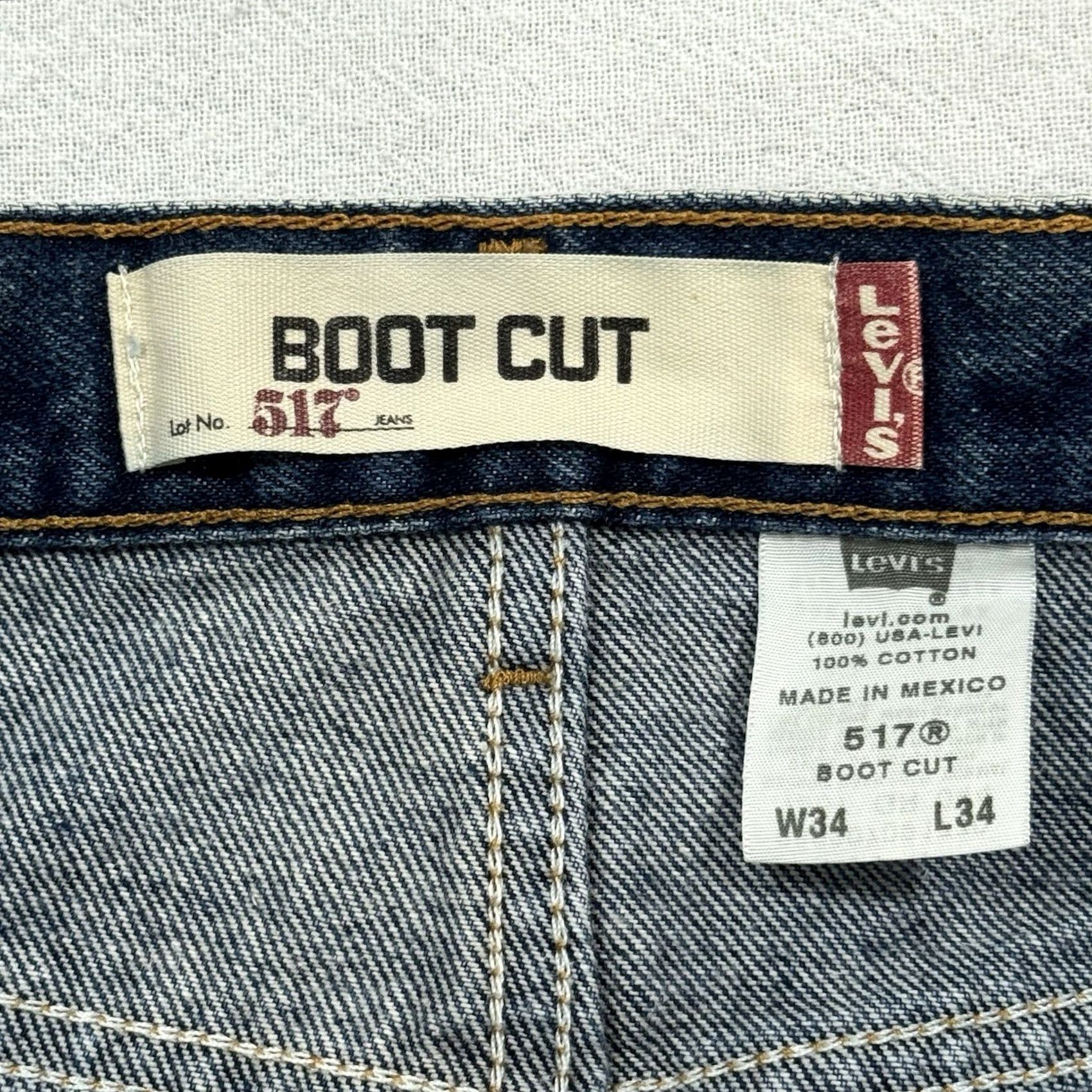 Levi's VINTAGE Levi’s 517 Bootcut Jeans Men’s 34x34 Dark Wash Denim Jeans Regular Blue 80s USA Mens Size US 34 / EU 50 - 4 Thumbnail