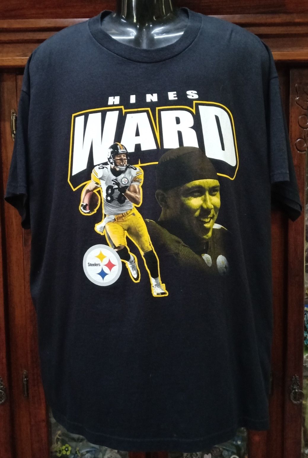 NFL × basketcase gallery Vintage Hines Ward NFL Pittsburgh Steelers T-shirt Size US XL / EU 56 / 4 - 1 Thumbnail