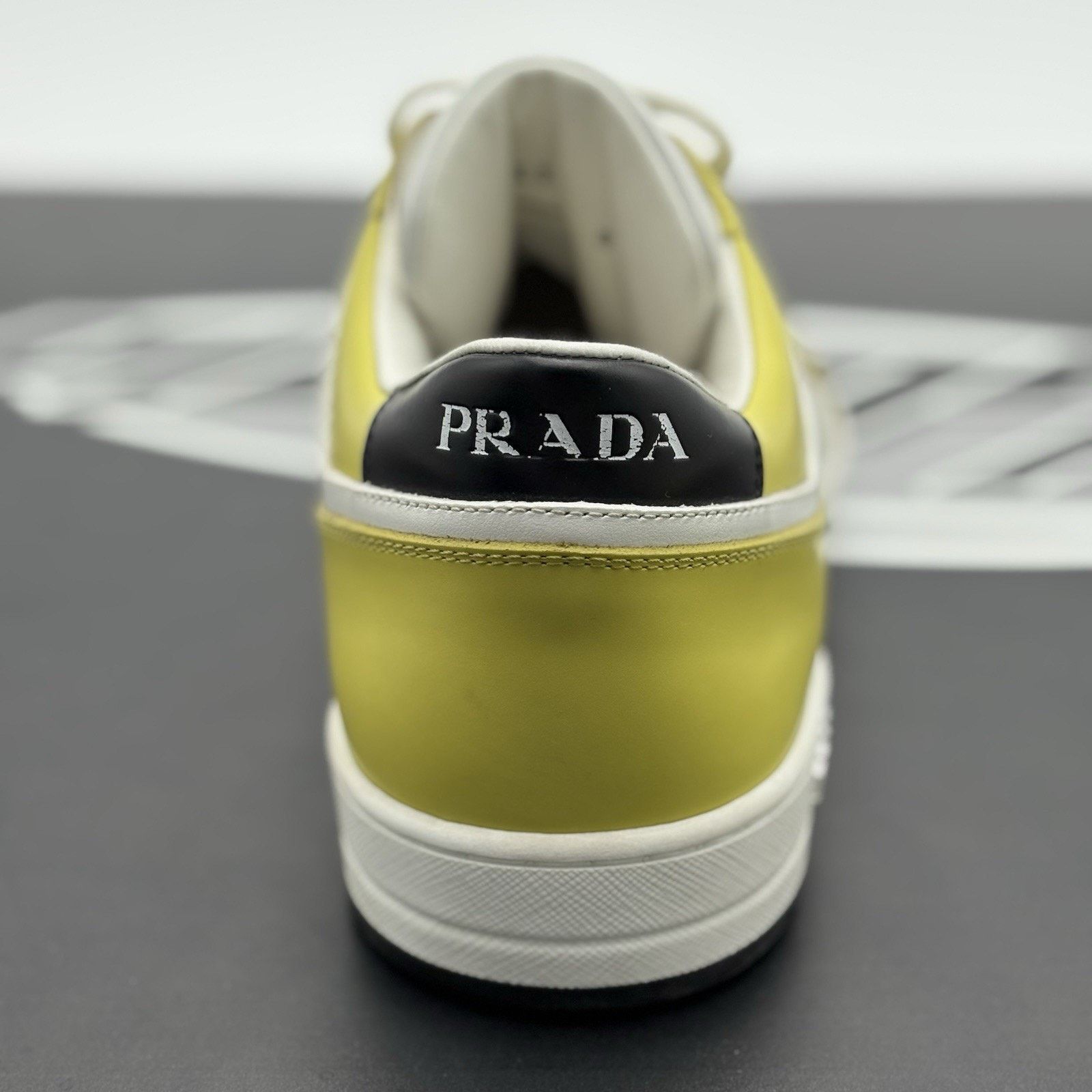 Prada Prada Downtown Low Leather ' Bianco Cedro ' | WORN ONCE! Size US 9 / EU 42 - 3 Thumbnail
