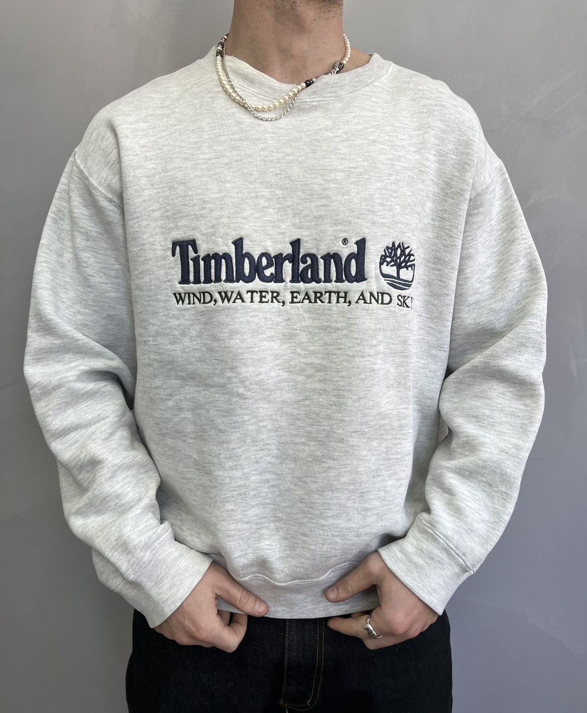 Timberland × Vintage Vintage Timberland Sweatshirt Crewneck Spellout Big Logo Size US L / EU 52-54 / 3 - 2 Thumbnail