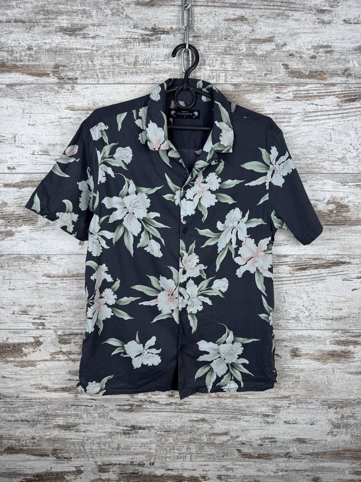 Allsaints Mens Vintage AllSaints LAYBACK SS SHIRT button up Hawaiian Size US S / EU 44-46 / 1 - 2 Thumbnail