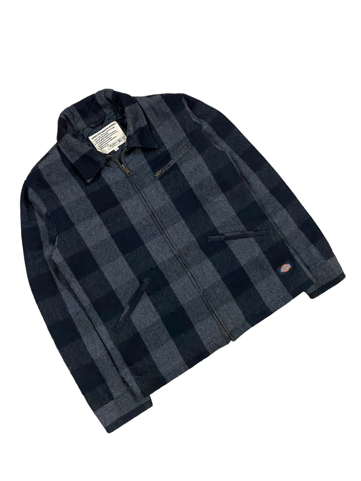 Dickies Vtg🔥Dickies Workwear Plaid Zipper Wool Jacket Size US L / EU 52-54 / 3 - 9 Thumbnail