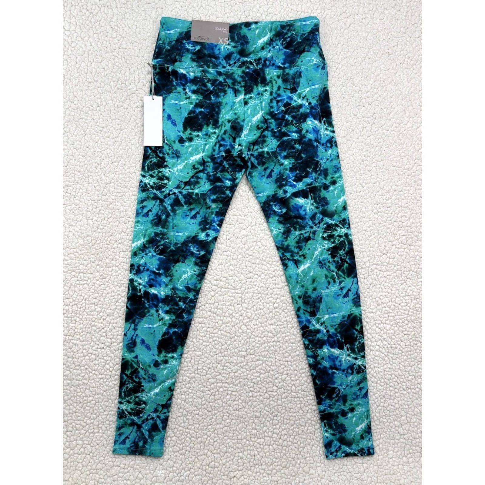 Soft Surroundings Soft Surroundings Pants Womens XS NWT Superslim Leggings Stretch Knit Cotton Elastane Ankle Slim Skinny Front Flat Headwaters Multicolor Solid Pull On Size 26" / US 2 / IT 38 - 4 Thumbnail