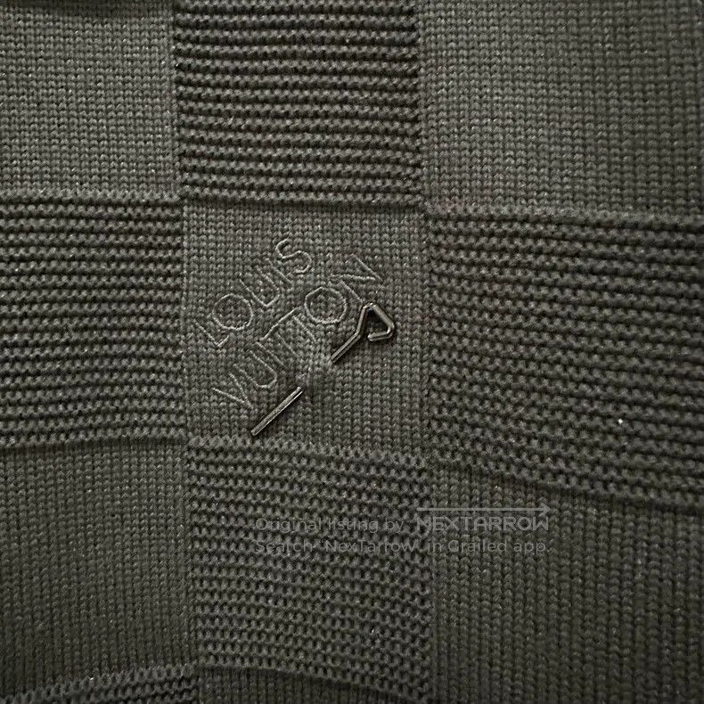 Louis Vuitton Louis Vuitton Checkerboard-stitched crewneck long-sleeve s Size US XL / EU 56 / 4 - 4 Thumbnail