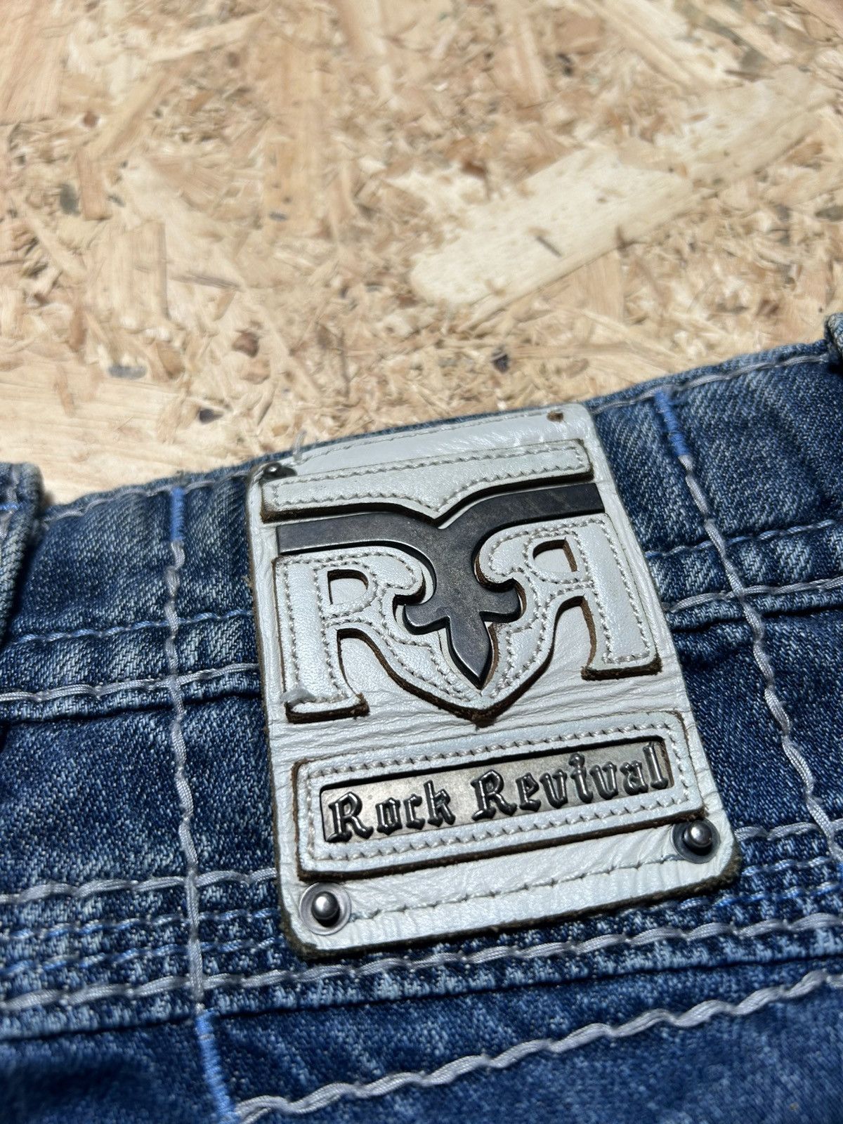 Rock Revival Rock Revival Blue Medium Wash Straight Fit Jeans Size US 36 / EU 52 - 9 Thumbnail