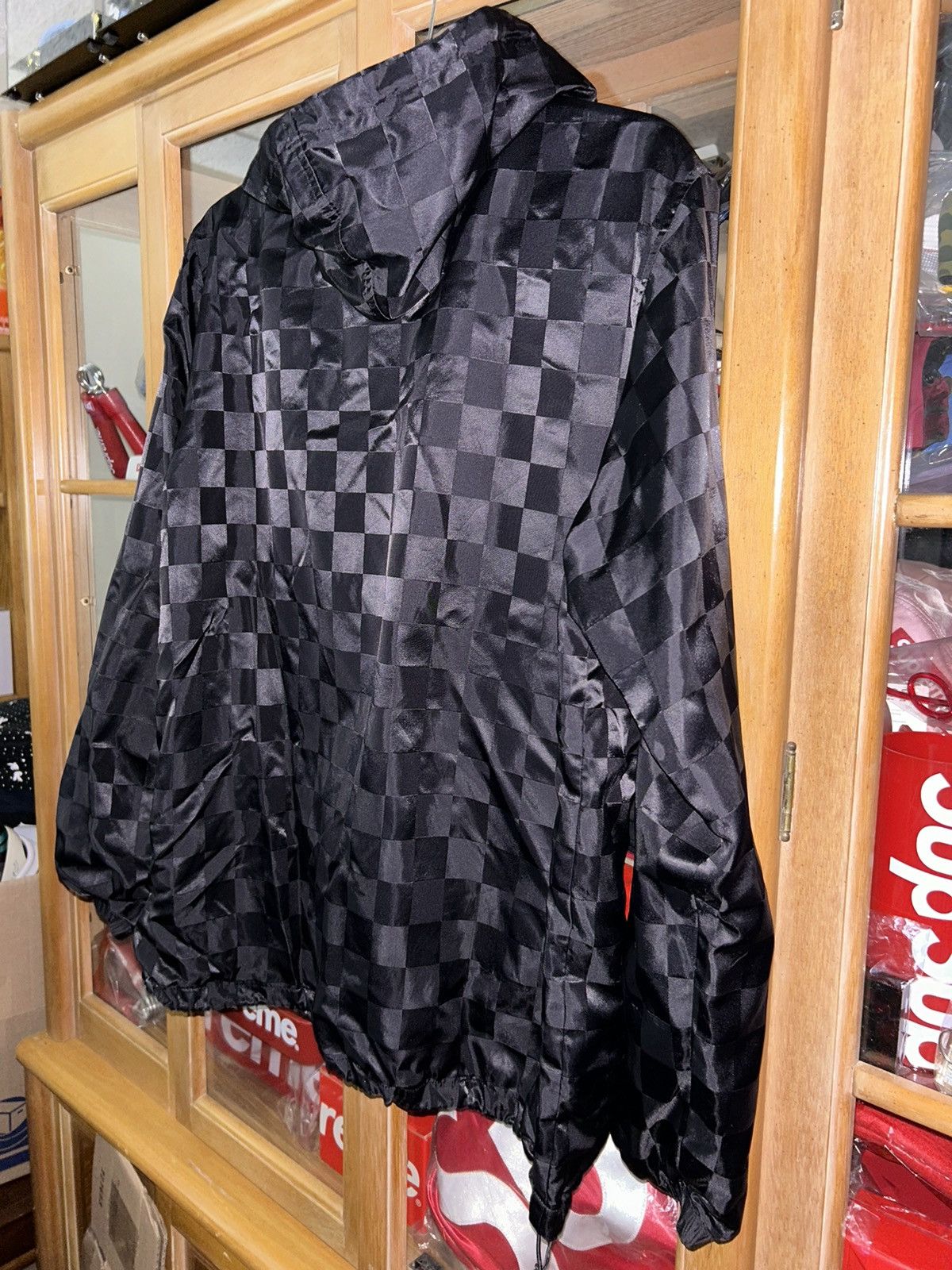 Supreme Supreme Checkerboard Nylon Hooded Pullover SS17 size Large Size US L / EU 52-54 / 3 - 6 Thumbnail