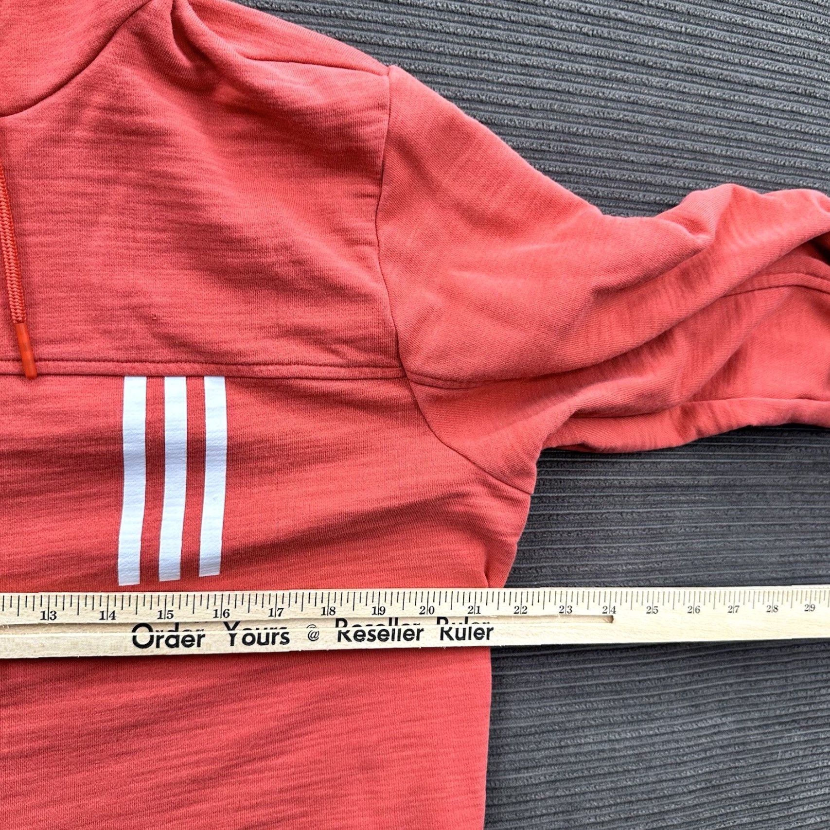 Adidas adidas Hoodie Men M Cotton Gym Workout Outdoor Training Performance Regular Red Logo Pockets Hooded All Seasons Size US M / EU 48-50 / 2 - 5 Thumbnail